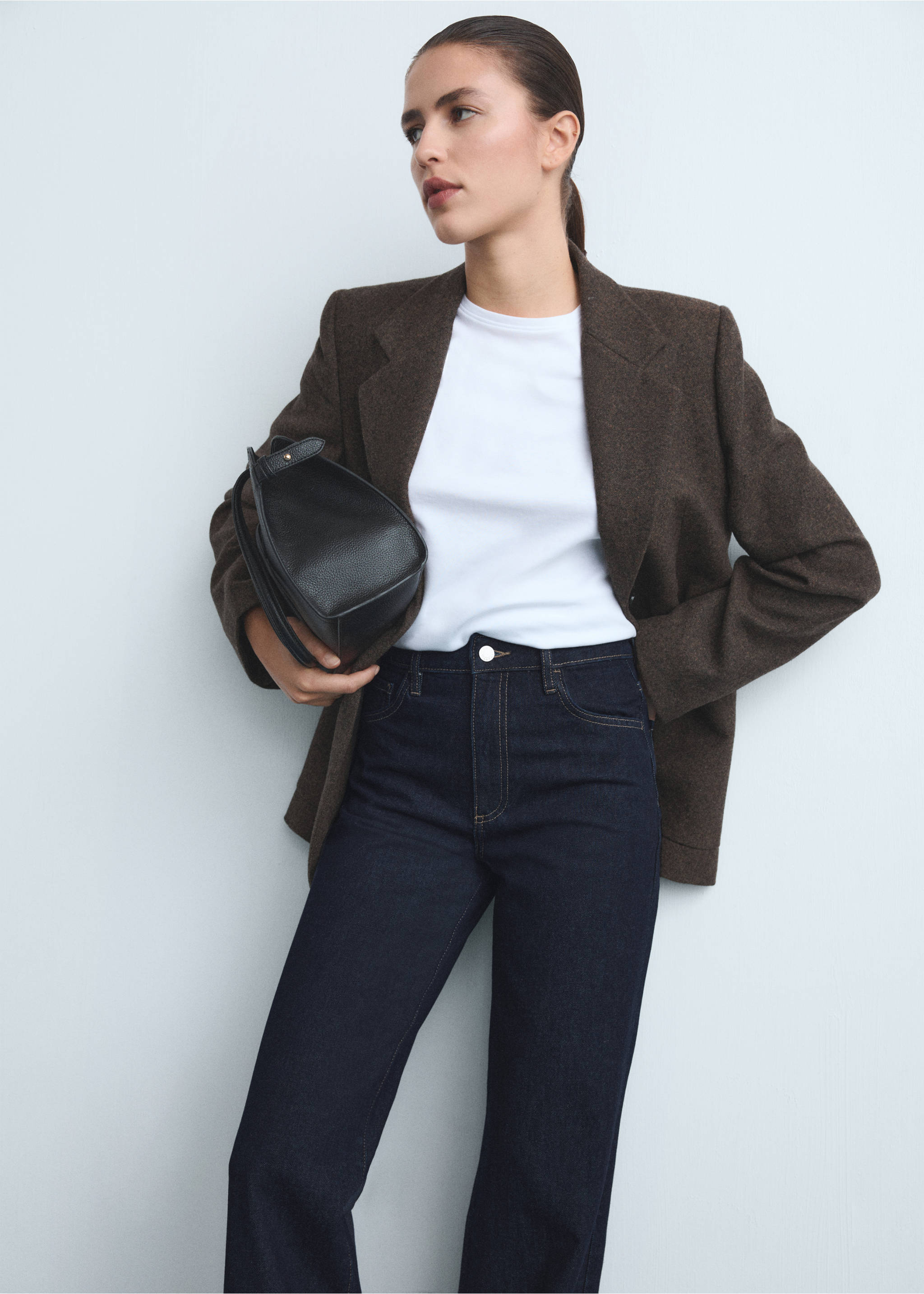 Danila high-waisted wide leg jeans - Details of the article 1, Open Blue. Ref: 17025799-00.