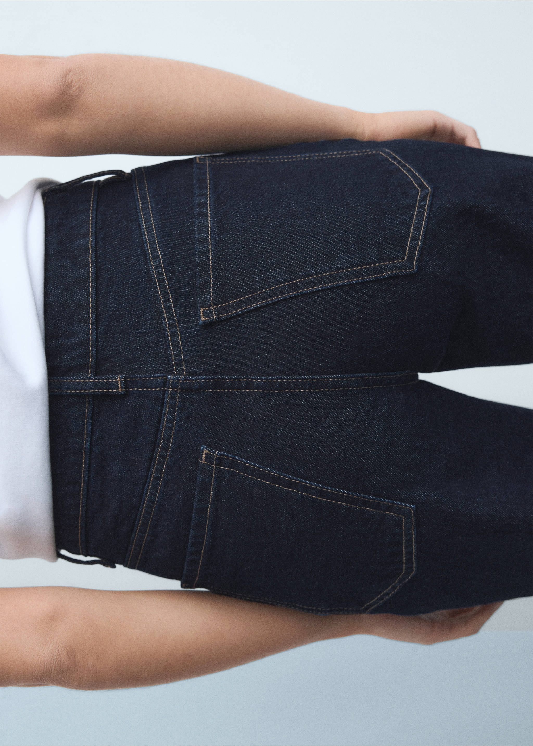 Danila high-waisted wide leg jeans - Details of the article 6, Open Blue. Ref: 17025799-00.