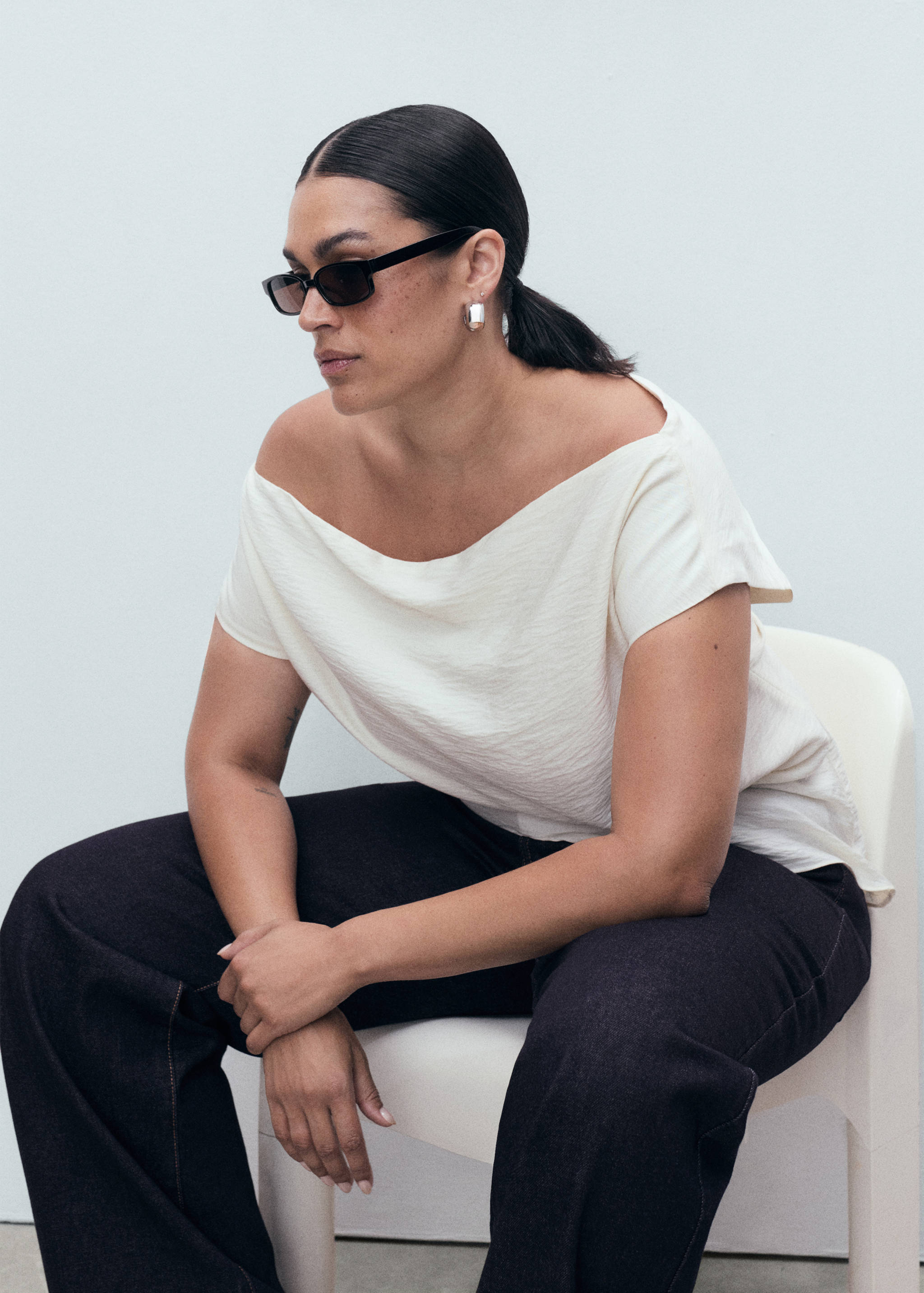 Jeans Danila med vide ben og høyt liv - Artikkeldetalj 5