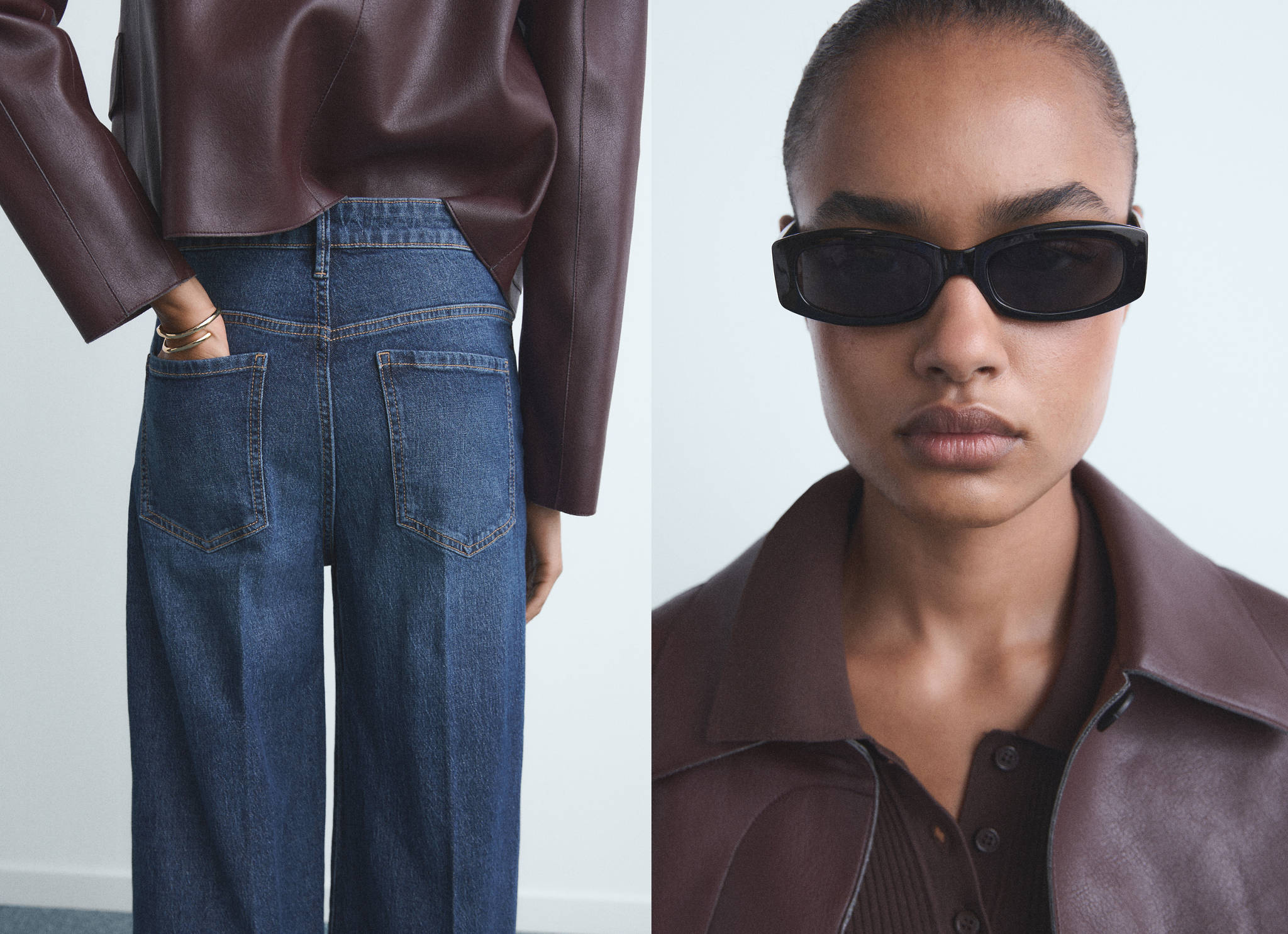 High-waisted wideleg jeans - Panoramic plane