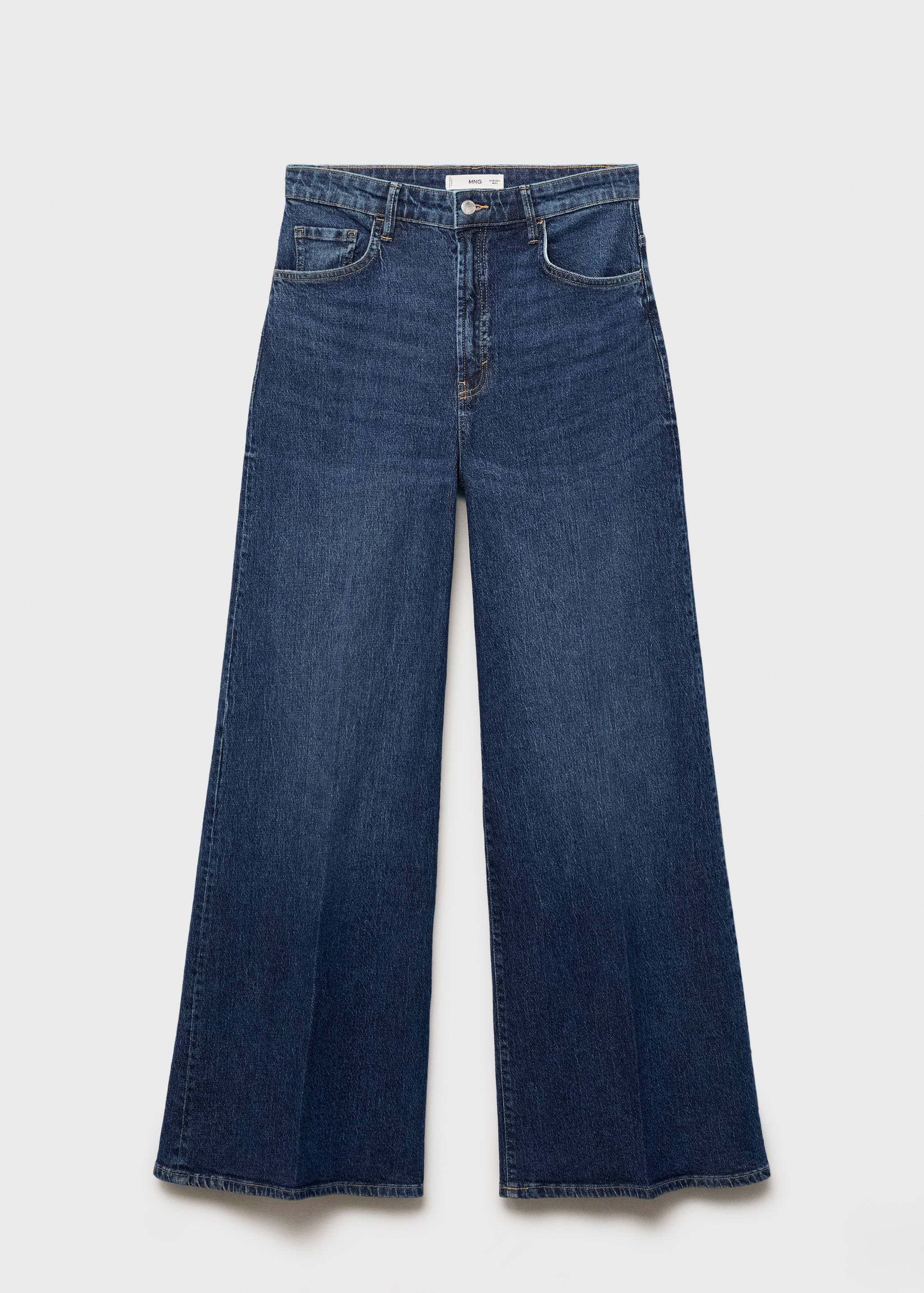 Calças de ganga wide leg com cintura alta - Artigo sem modelo