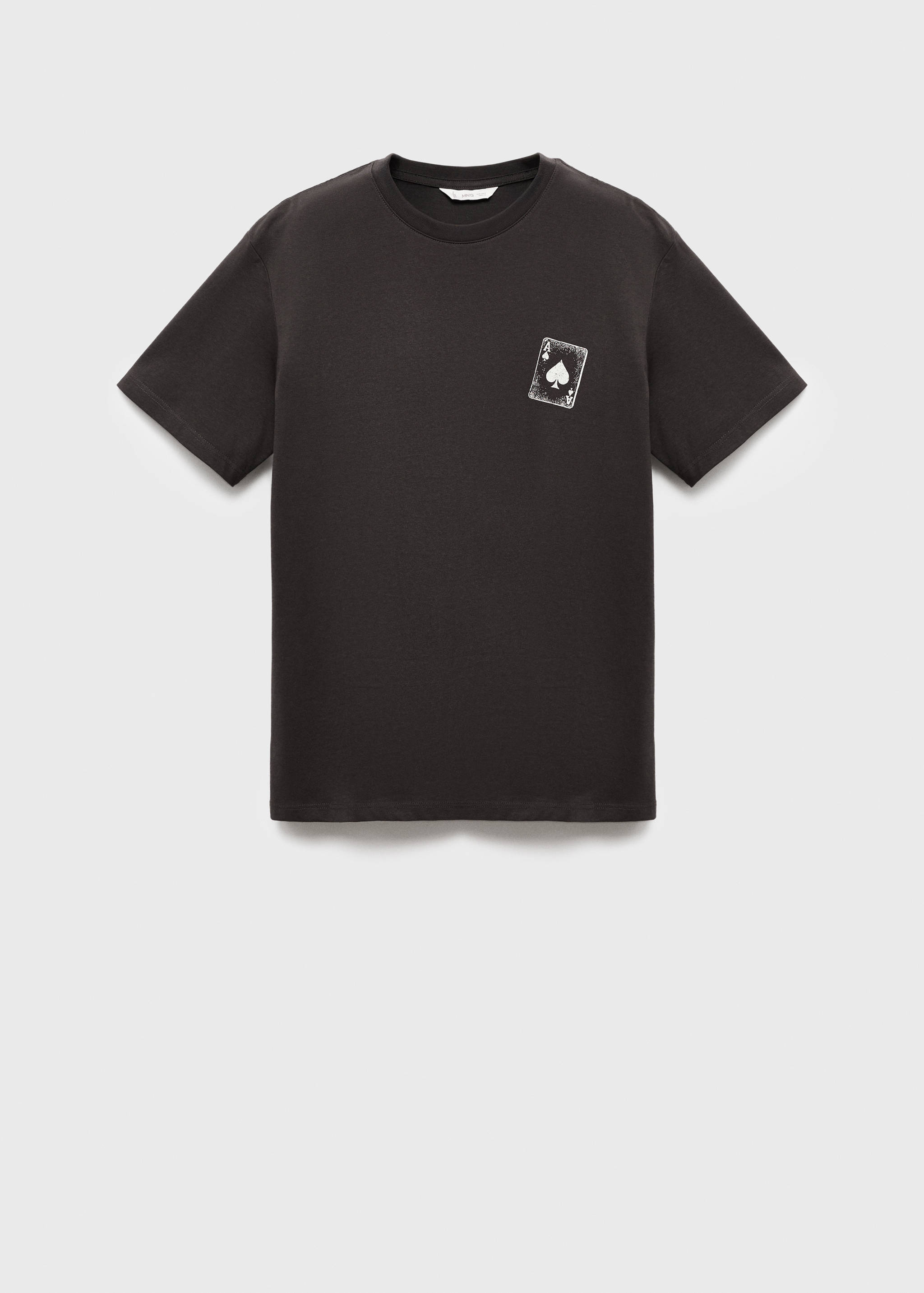 Хлопковая футболка с принтом - Изделие без модели