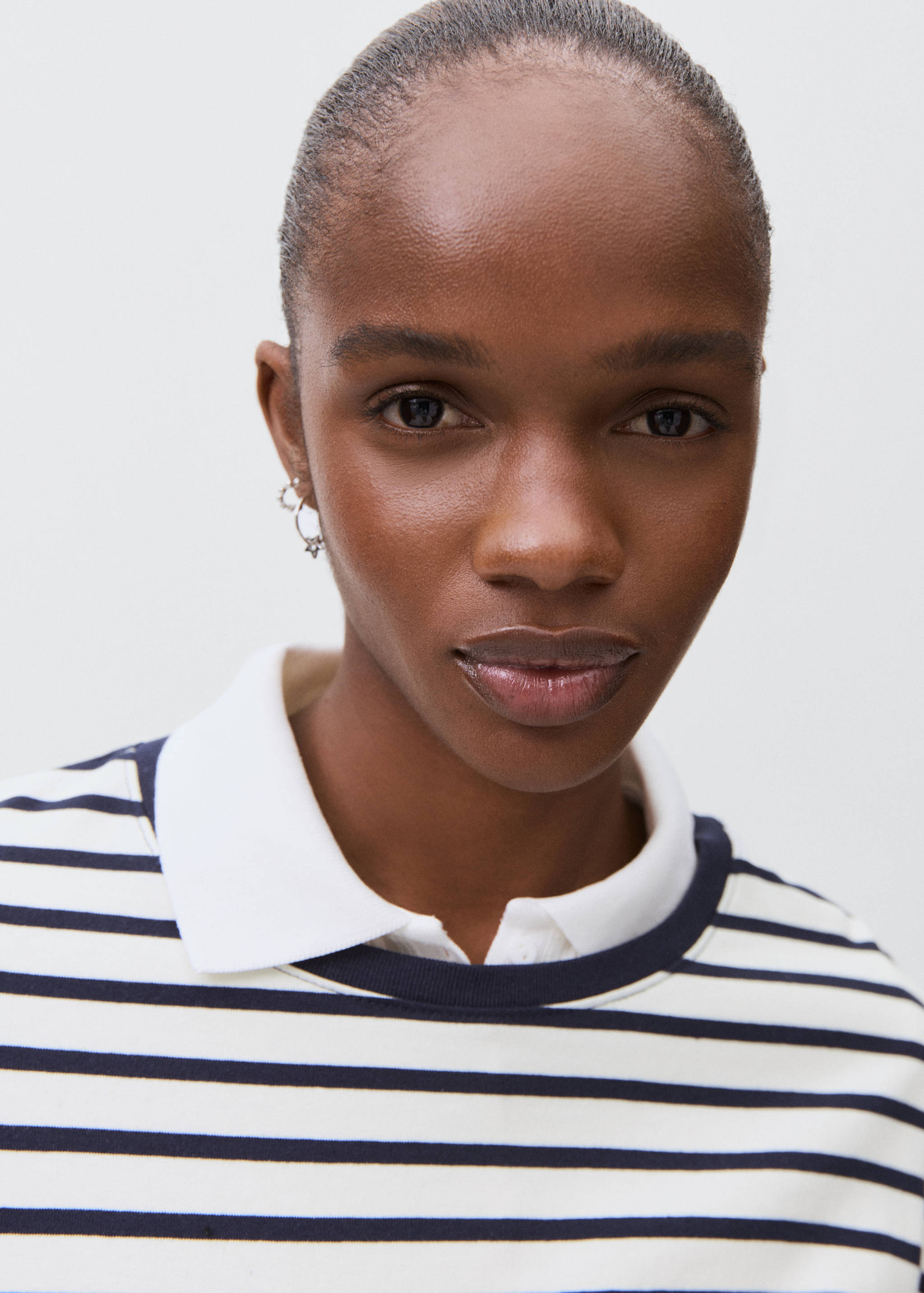 Striped cotton T-shirt - Details of the article 1