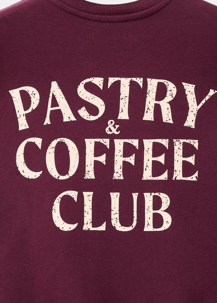Printed cotton sweatshirt — Maroon