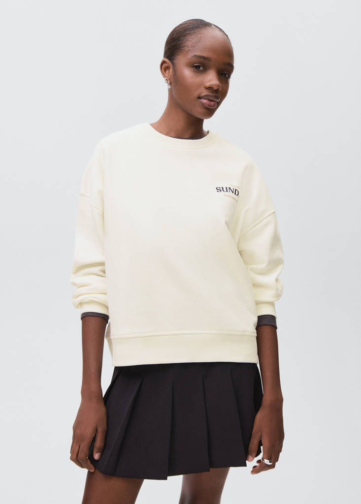 Printed cotton sweatshirt — Off White