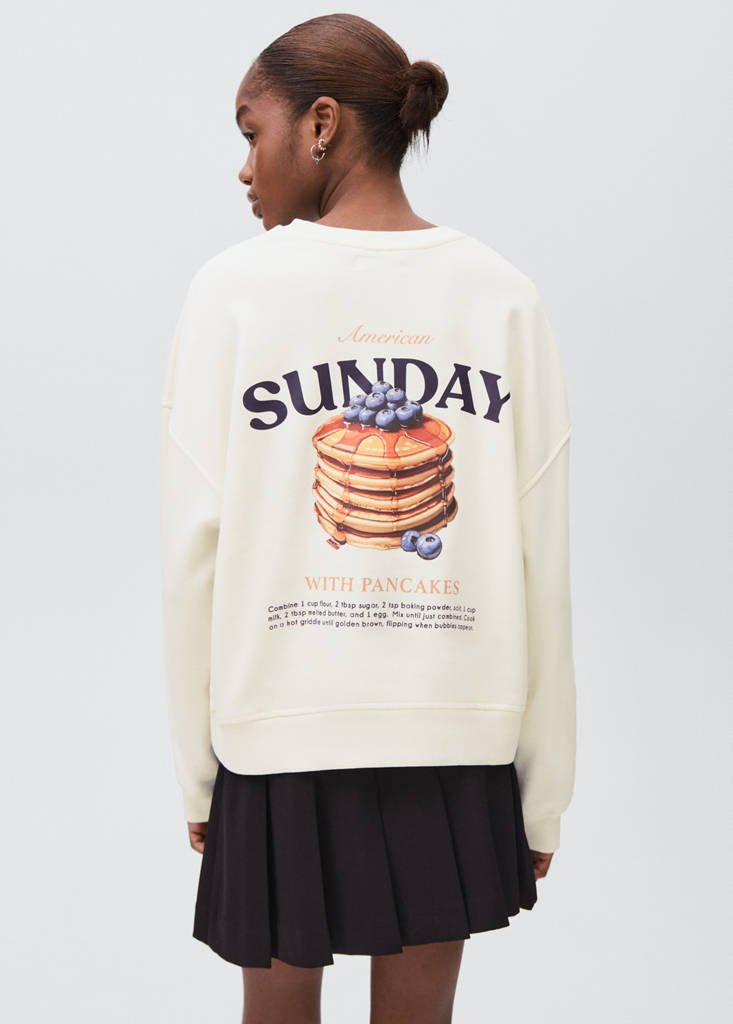 Printed cotton sweatshirt — Off White