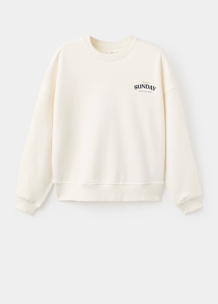 Printed cotton sweatshirt — Off White