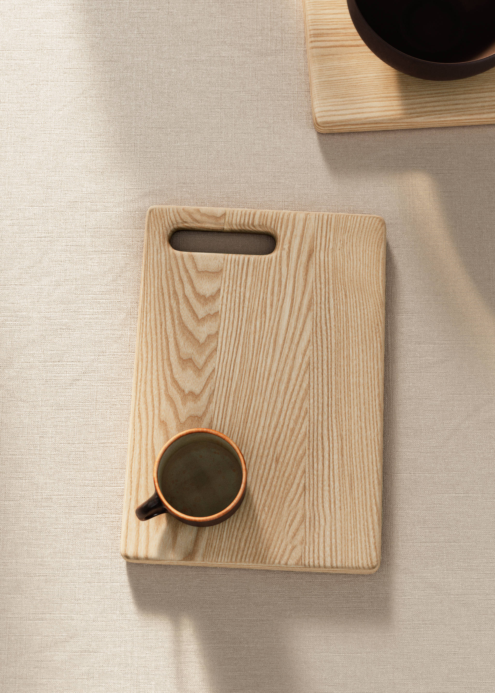 Kleine Eschenholz-Tischplatte - Allgemeine Ansicht