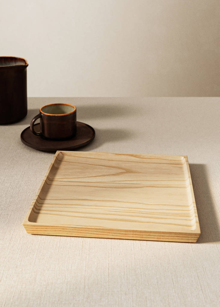 Tabla madera fresno cuadrada