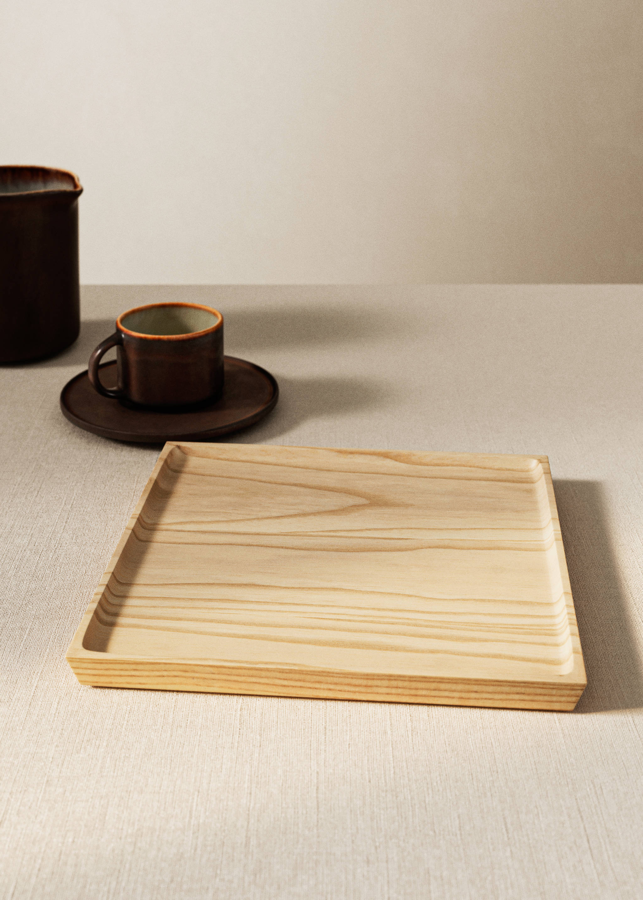 Square ash wooden board - General plane