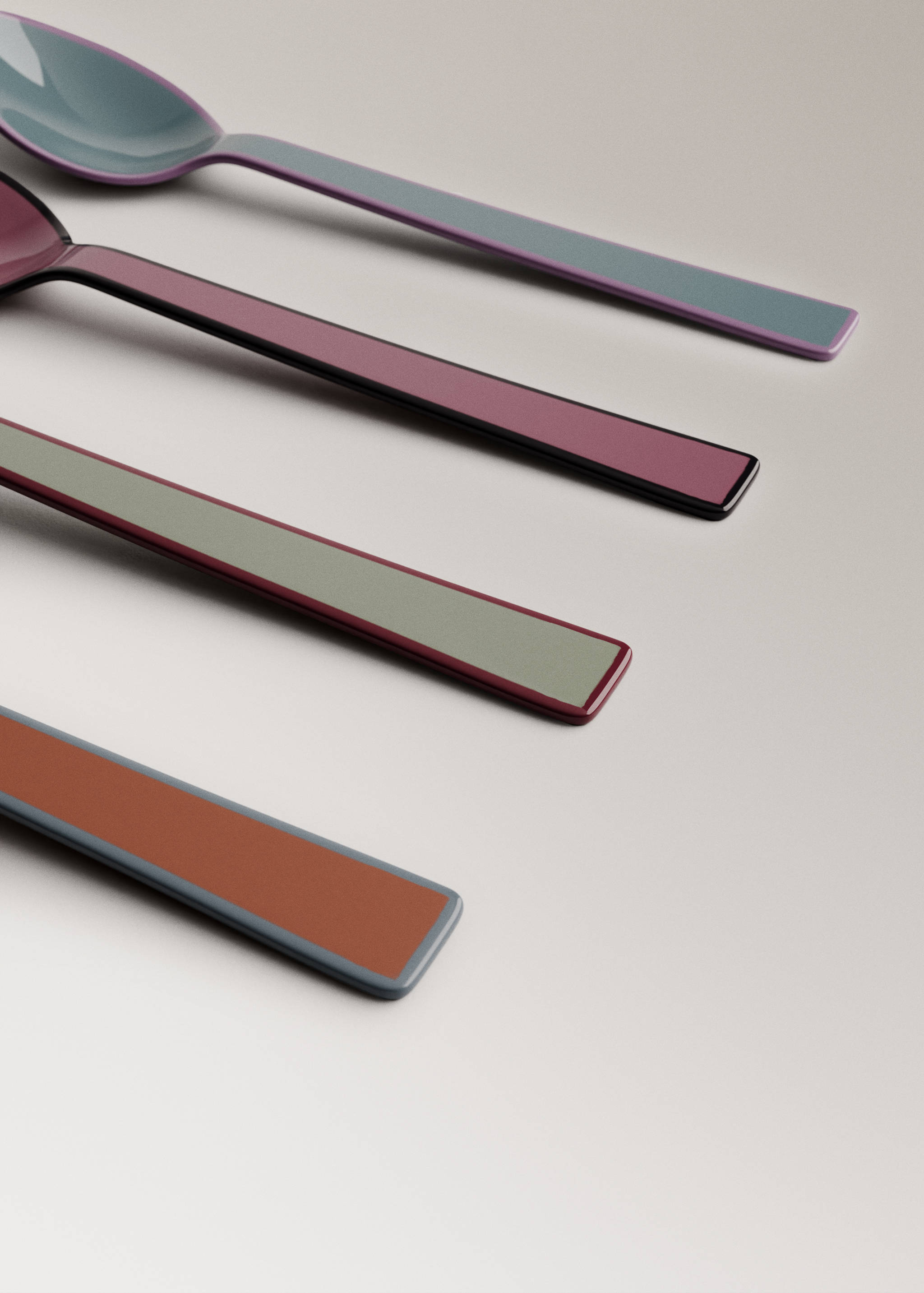 Zestaw 4 kolorowych łyżeczek deserowych - Szczegóły artykułu 1