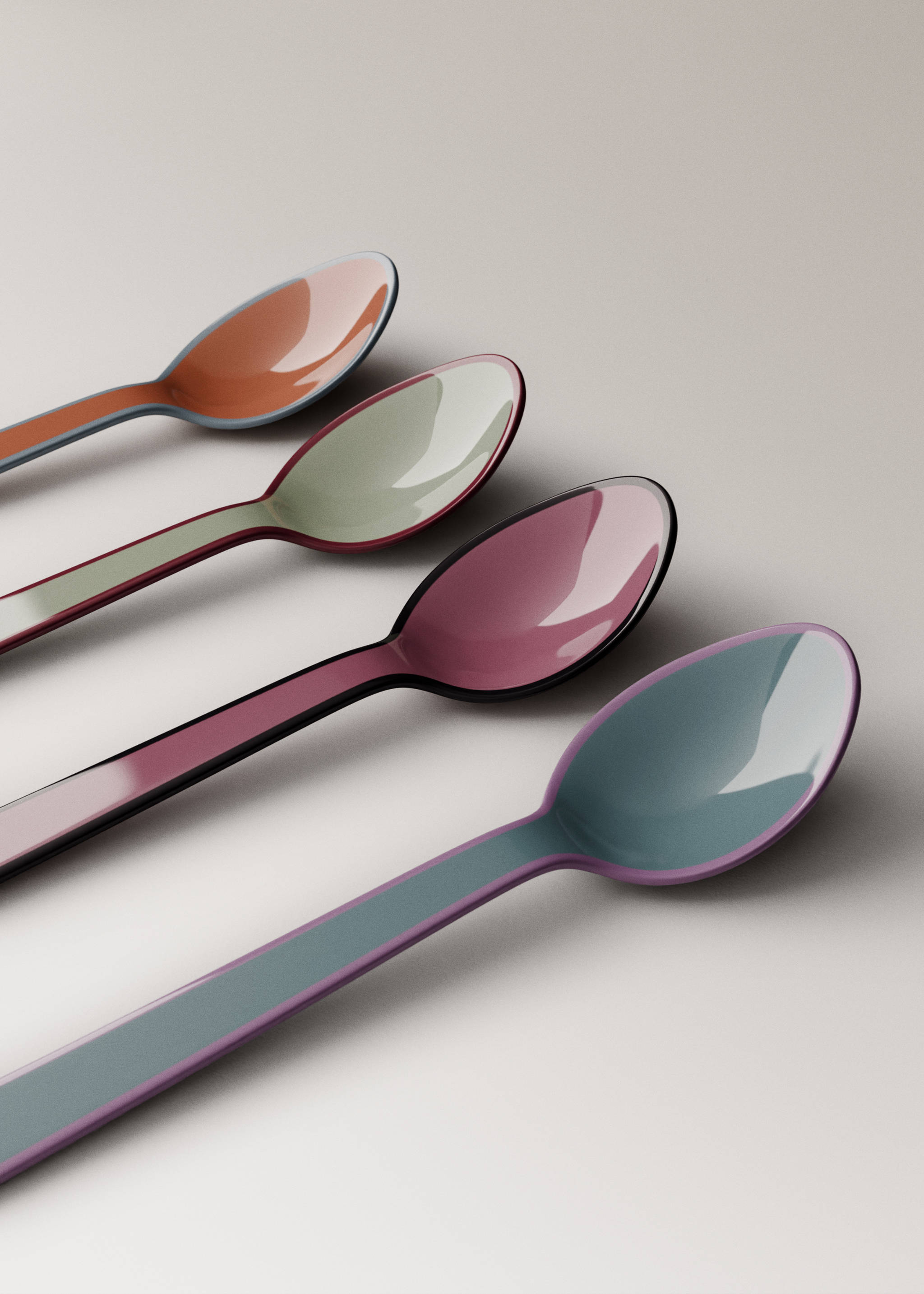 Zestaw 4 kolorowych łyżeczek deserowych - Szczegóły artykułu 2