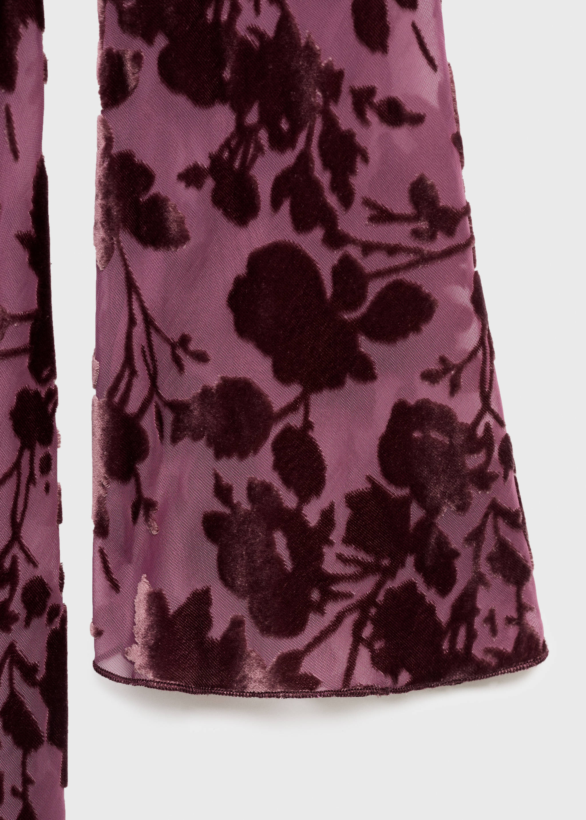 Robe jacquard floral manches cloche - Détail de l'article 8