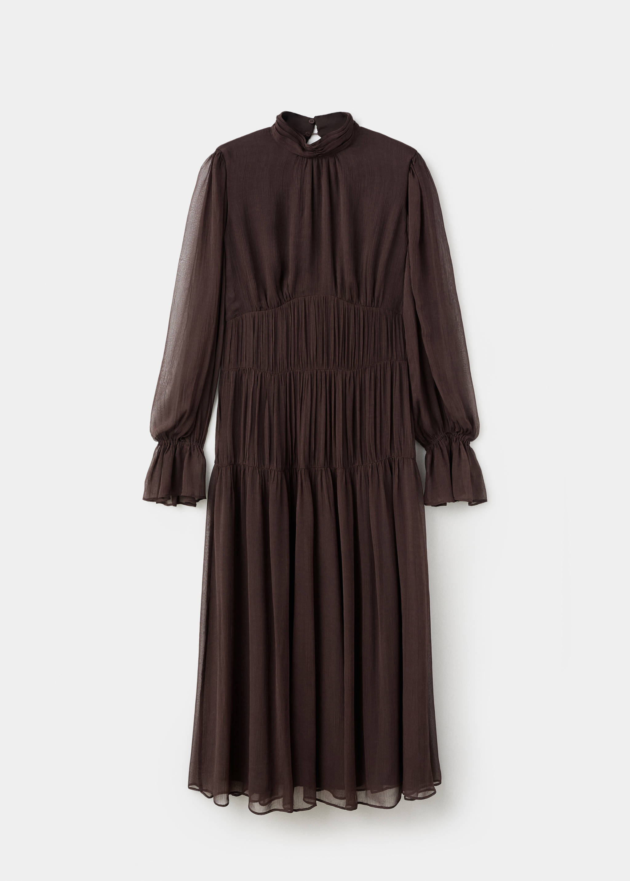 Ruffled dress with puffed sleeves - Article without model