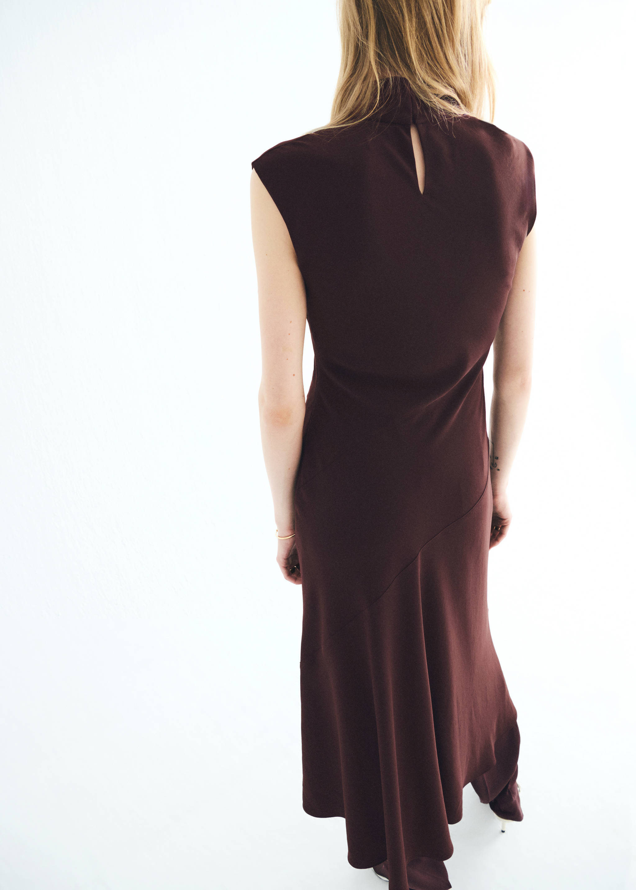 A-line turtleneck dress - Reverse of the article