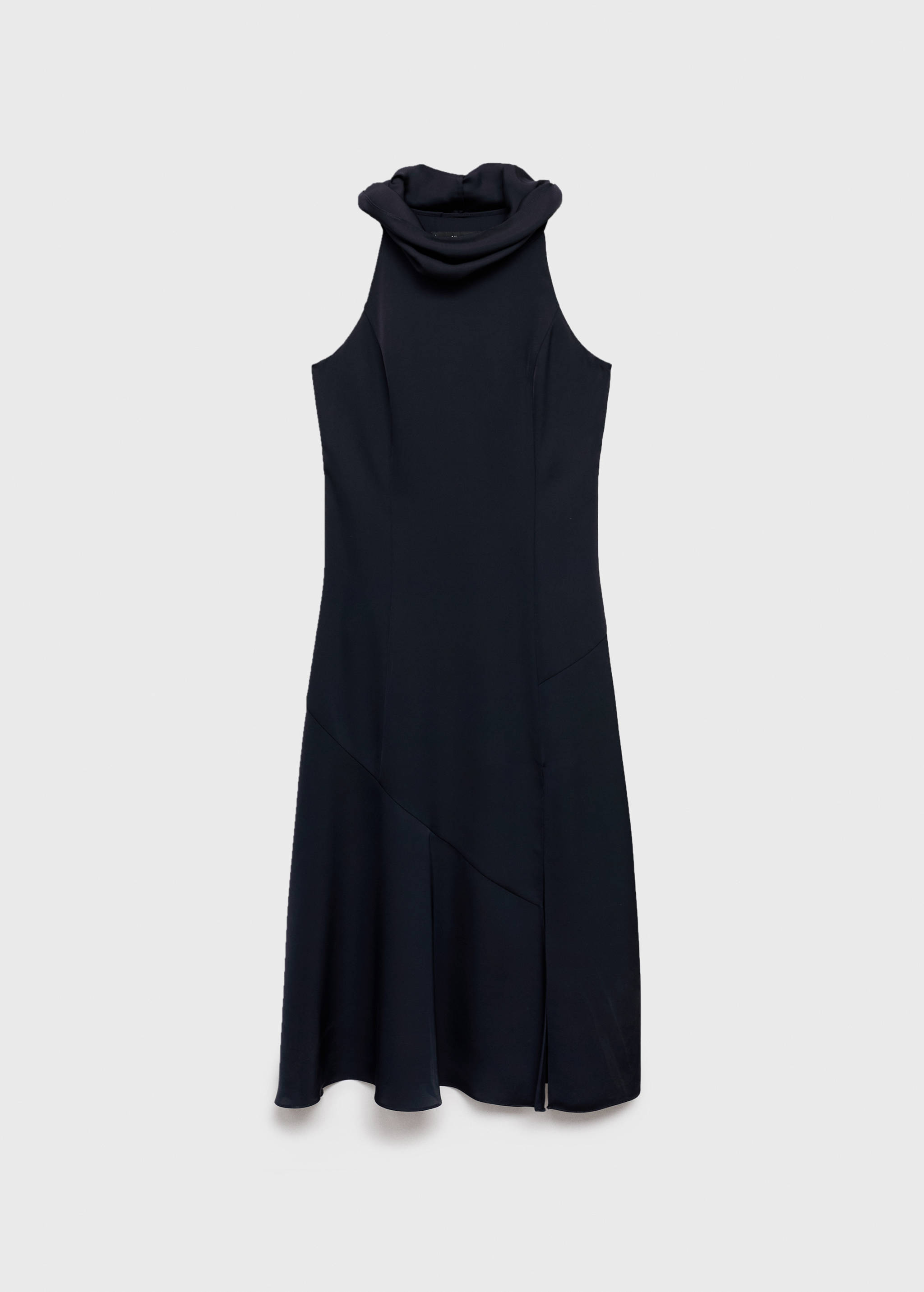 Draped neck dress with opening - Article without model
