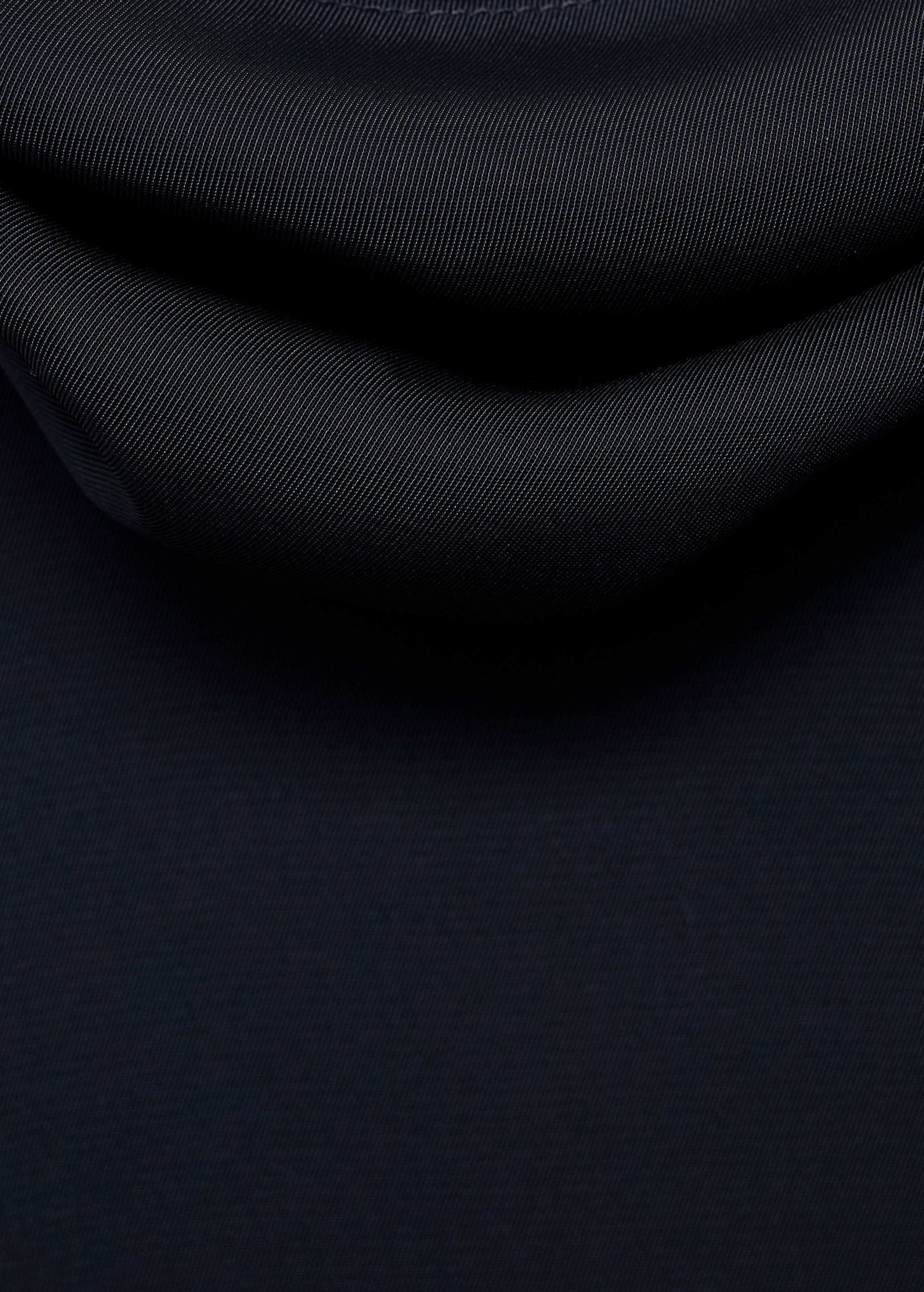 Draped neck dress with opening - Details of the article 0