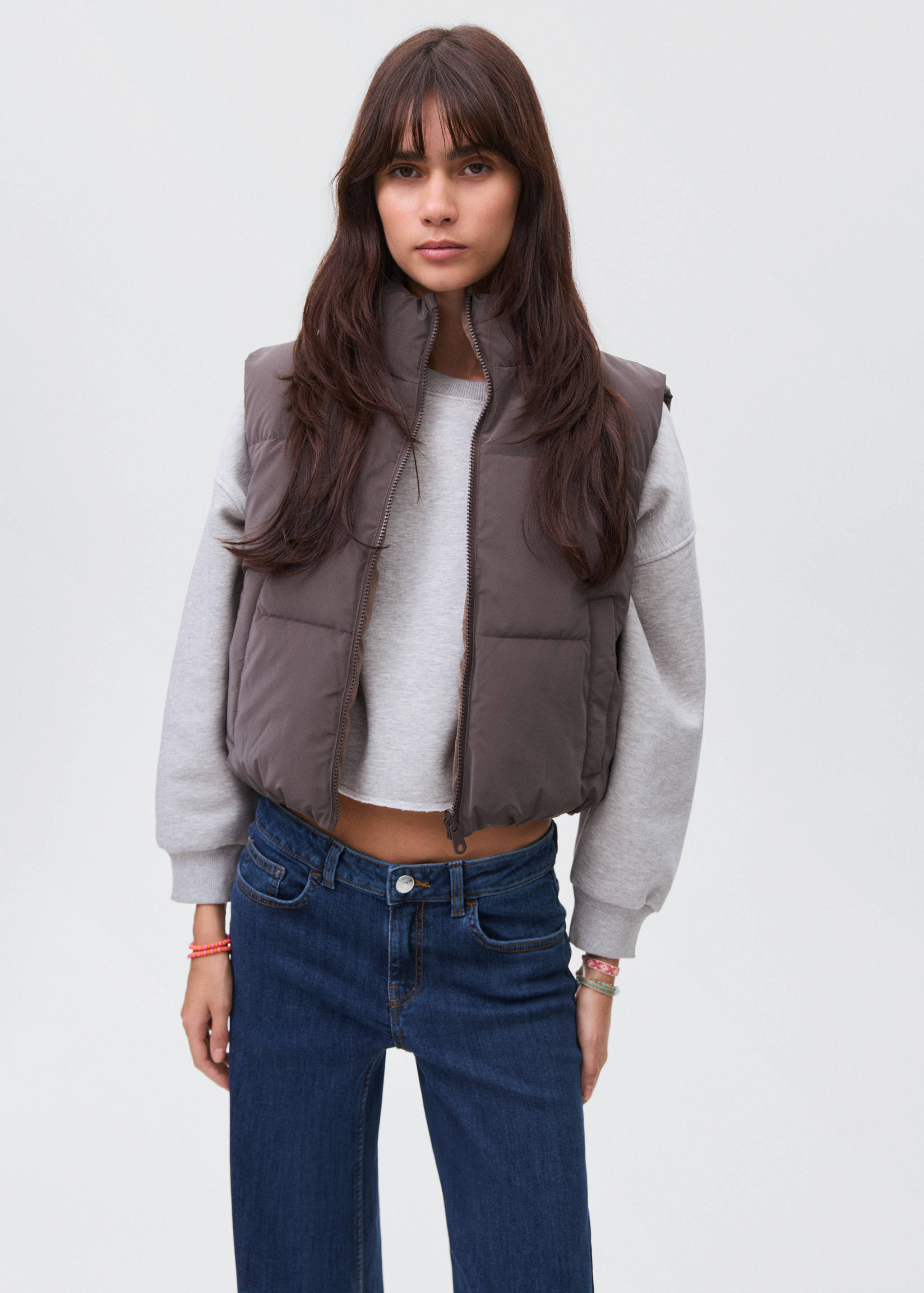 Wide leg jeans with cut-out - Details of the article 1