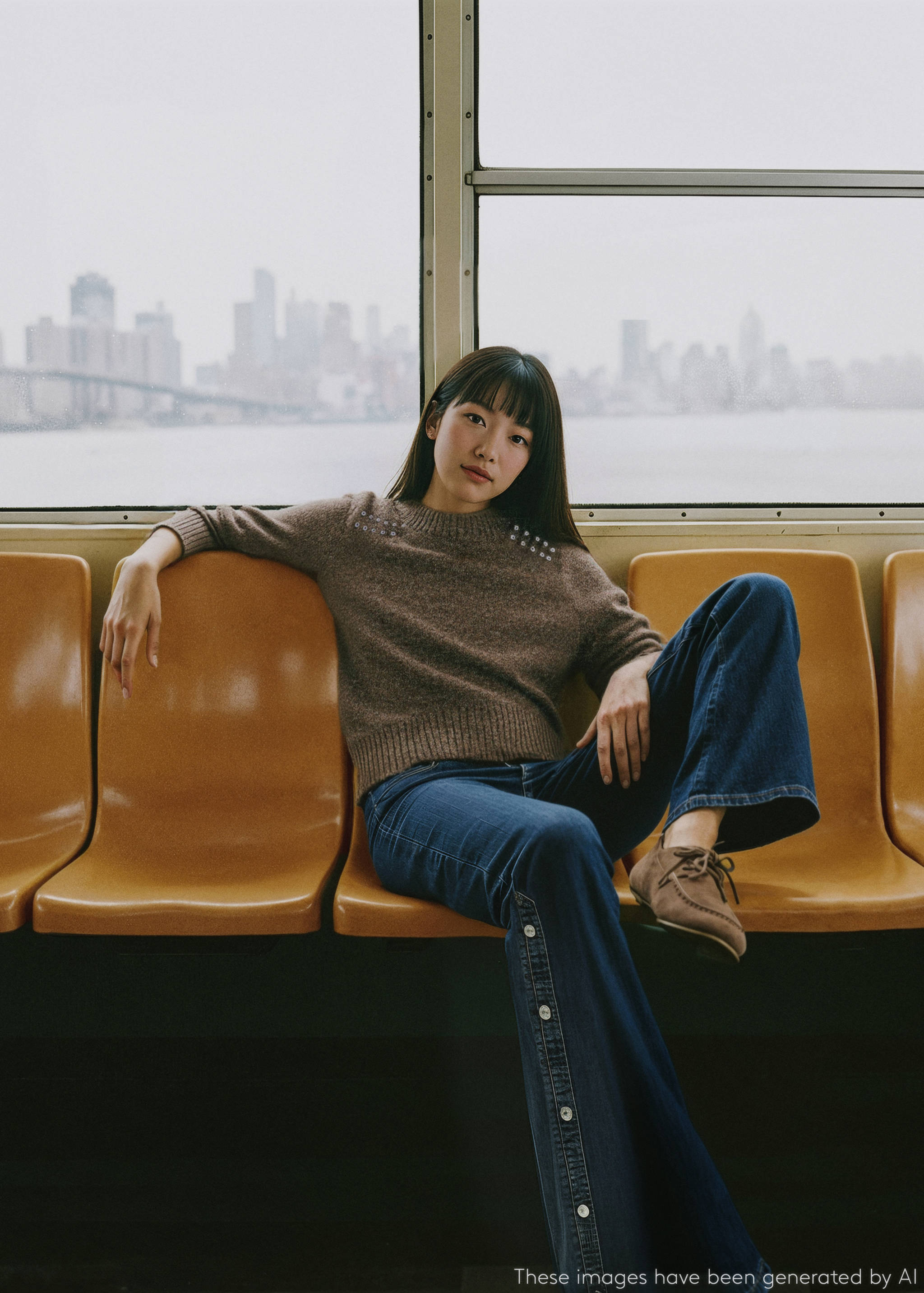 Wide leg jeans with cut-out - Details of the article 5