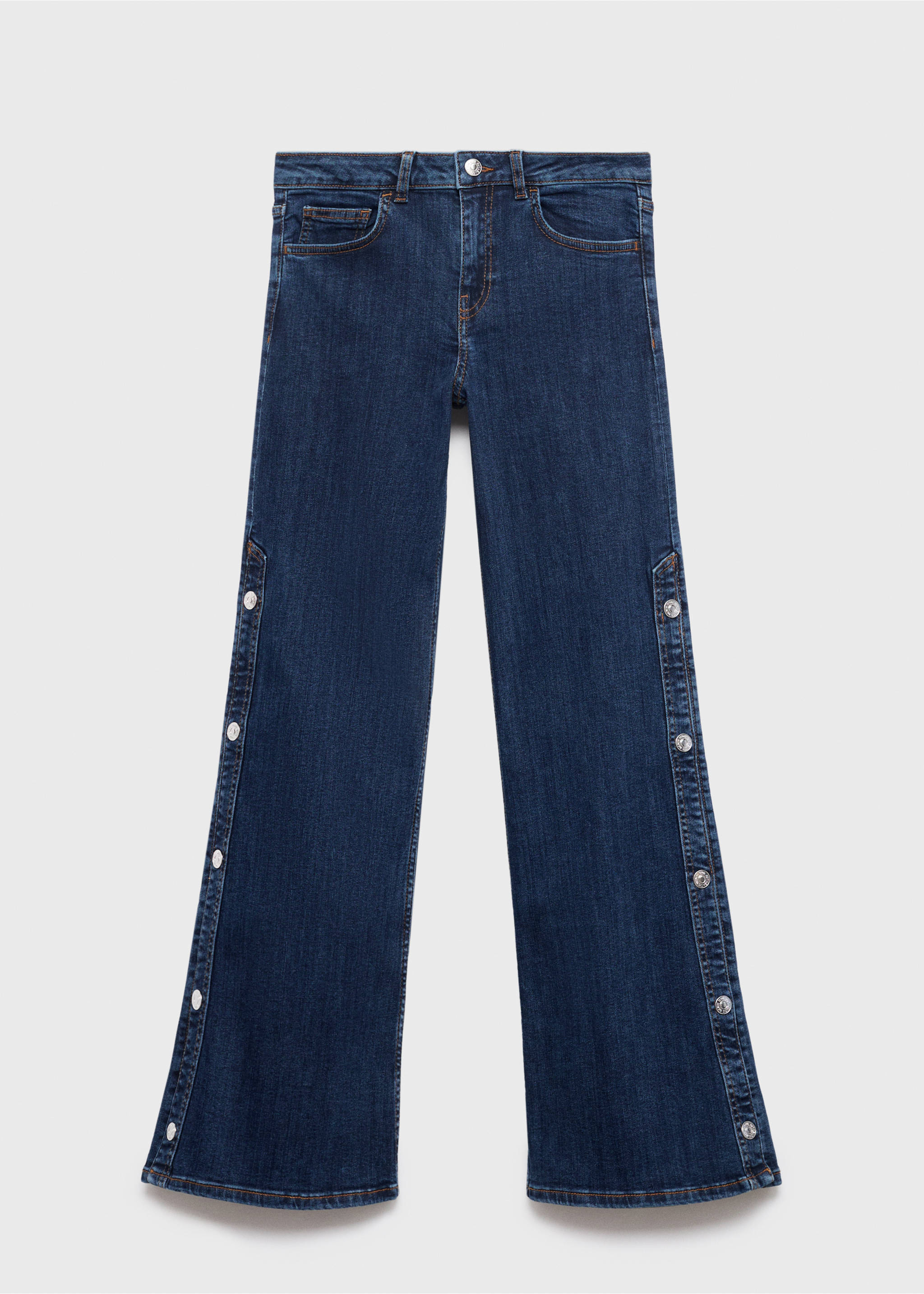 Jeans wideleg aberturas - Artículo sin modelo, Azul medio. Ref: 17025825-00.