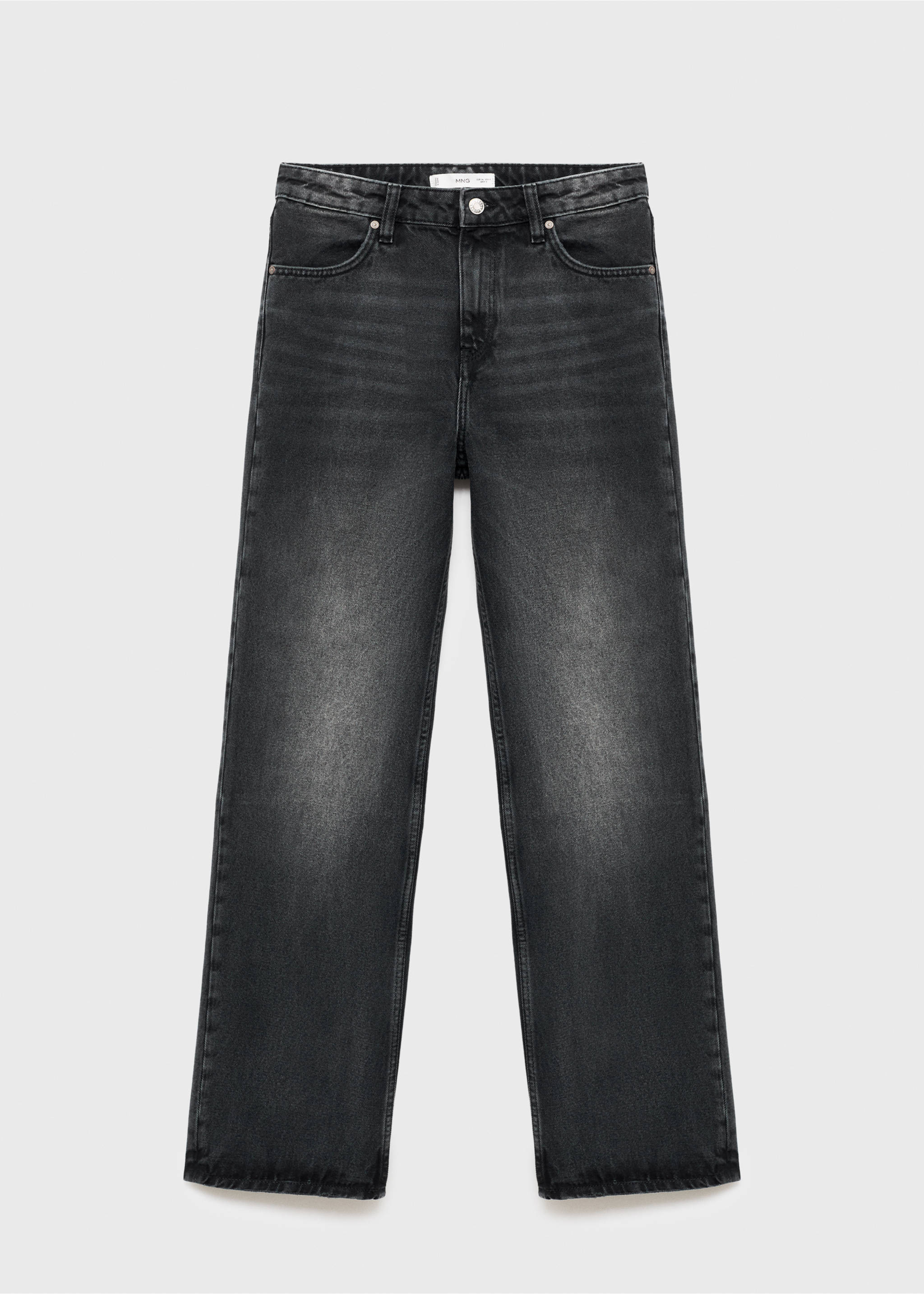 Miami medium-rise straight-fit jeans - Article without model, Black denim. Ref: 17025826-00.