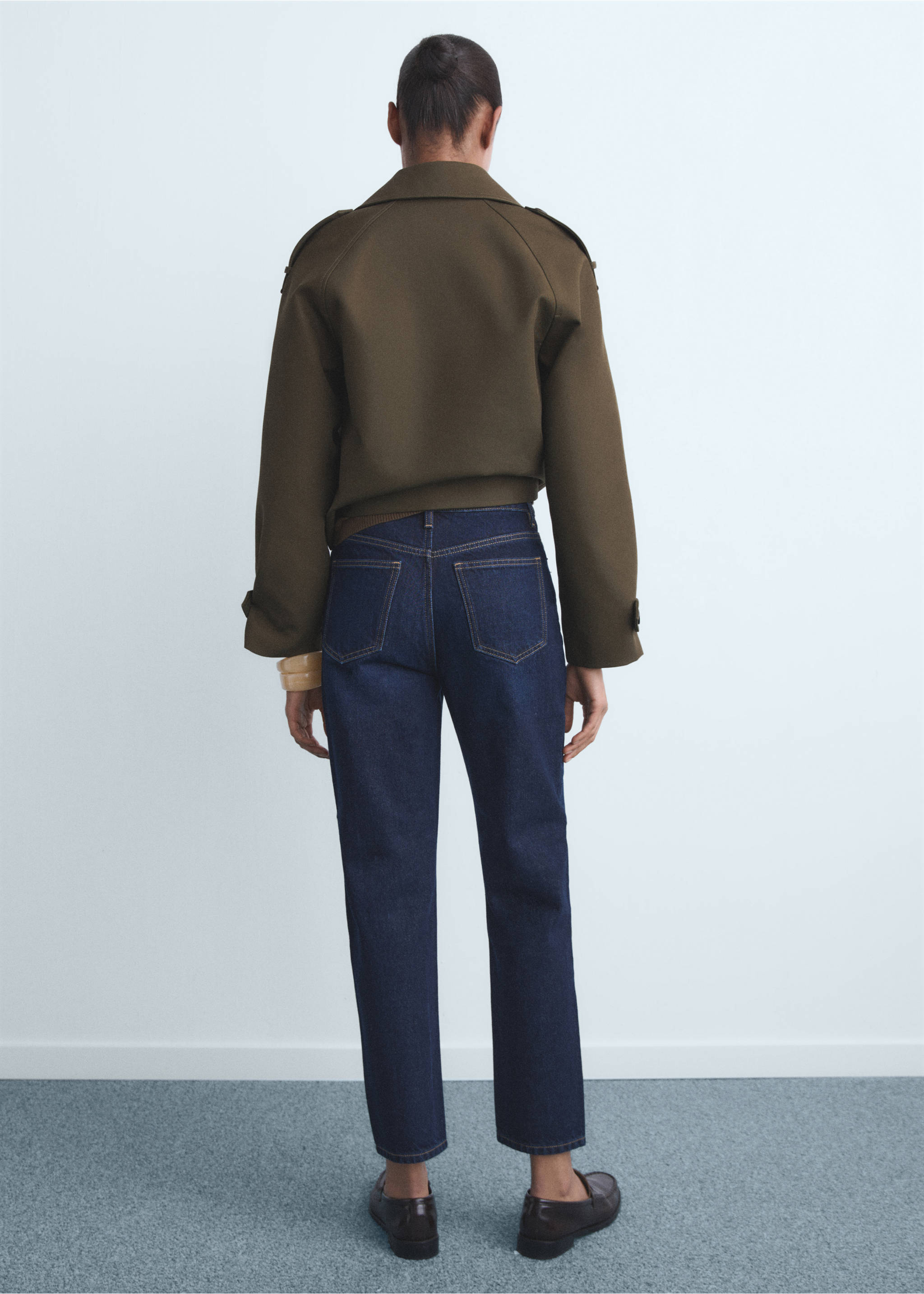 Jean Mom2000 mom taille haute - Verso de l’article, Bleu foncé. Ref: 17025827-00.