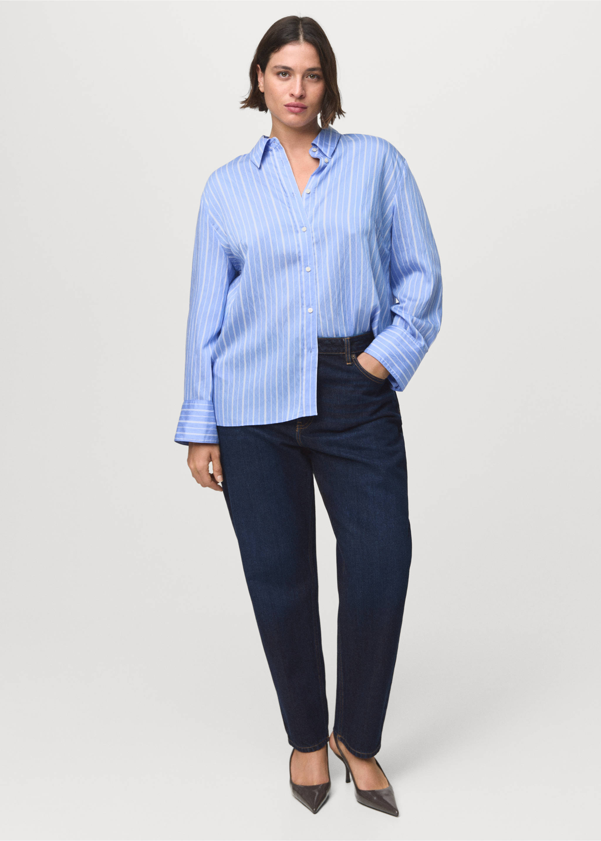 Jean Mom2000 mom taille haute - Détail de l'article 3, Bleu foncé. Ref: 17025827-00.