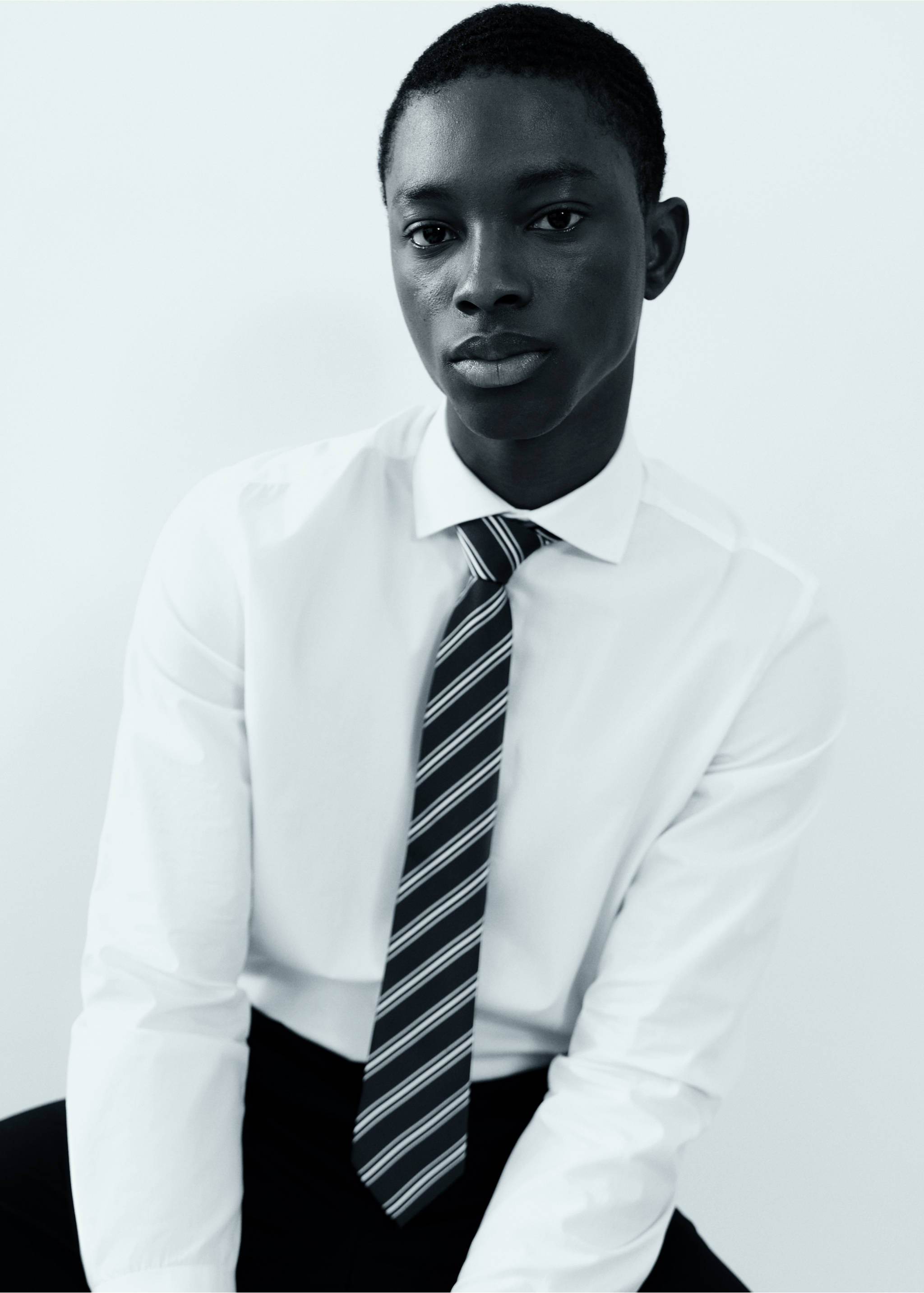 Галстук в полоску - Деталь изделия 9, Синий. Ref: 17025832-00.