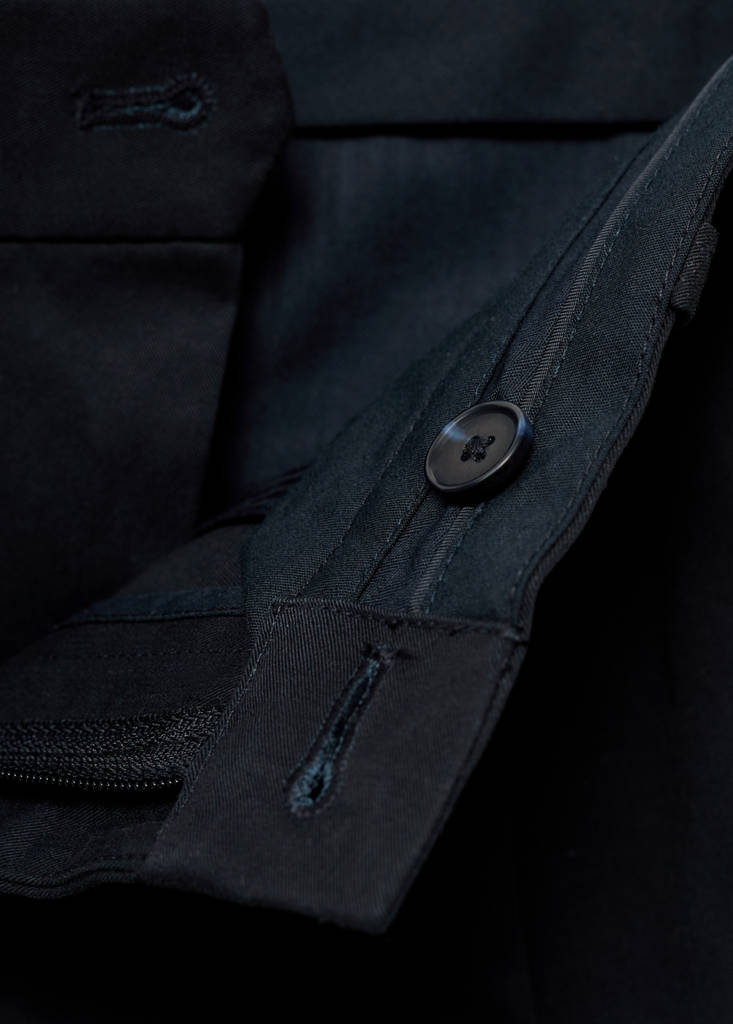 Regular fit cotton cargo trousers — Navy