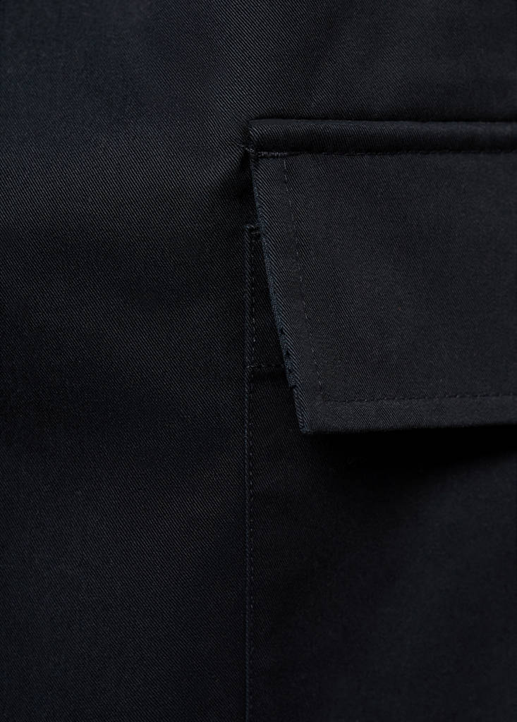 Regular fit cotton cargo trousers — Navy
