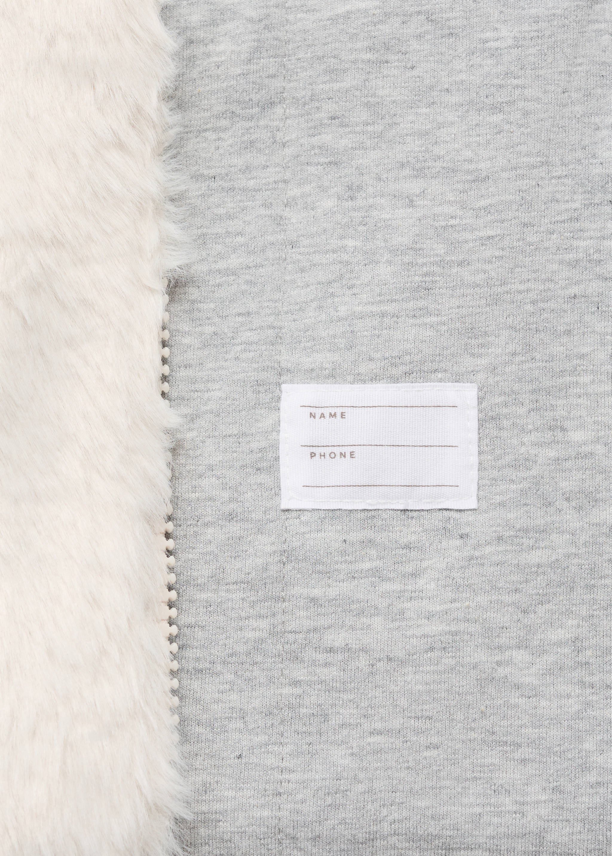 Hooded fur-effect coat - Details of the article 0