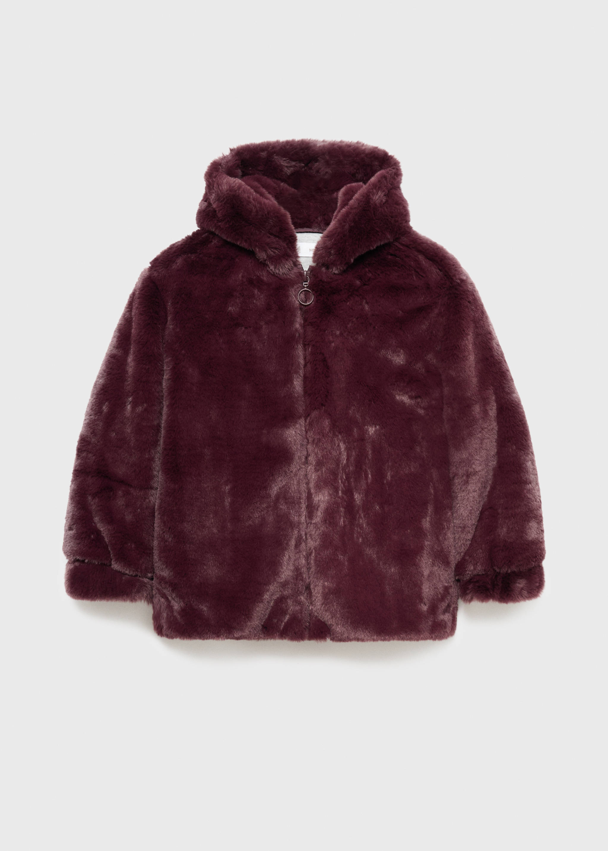 Hooded fur-effect coat - Article without model