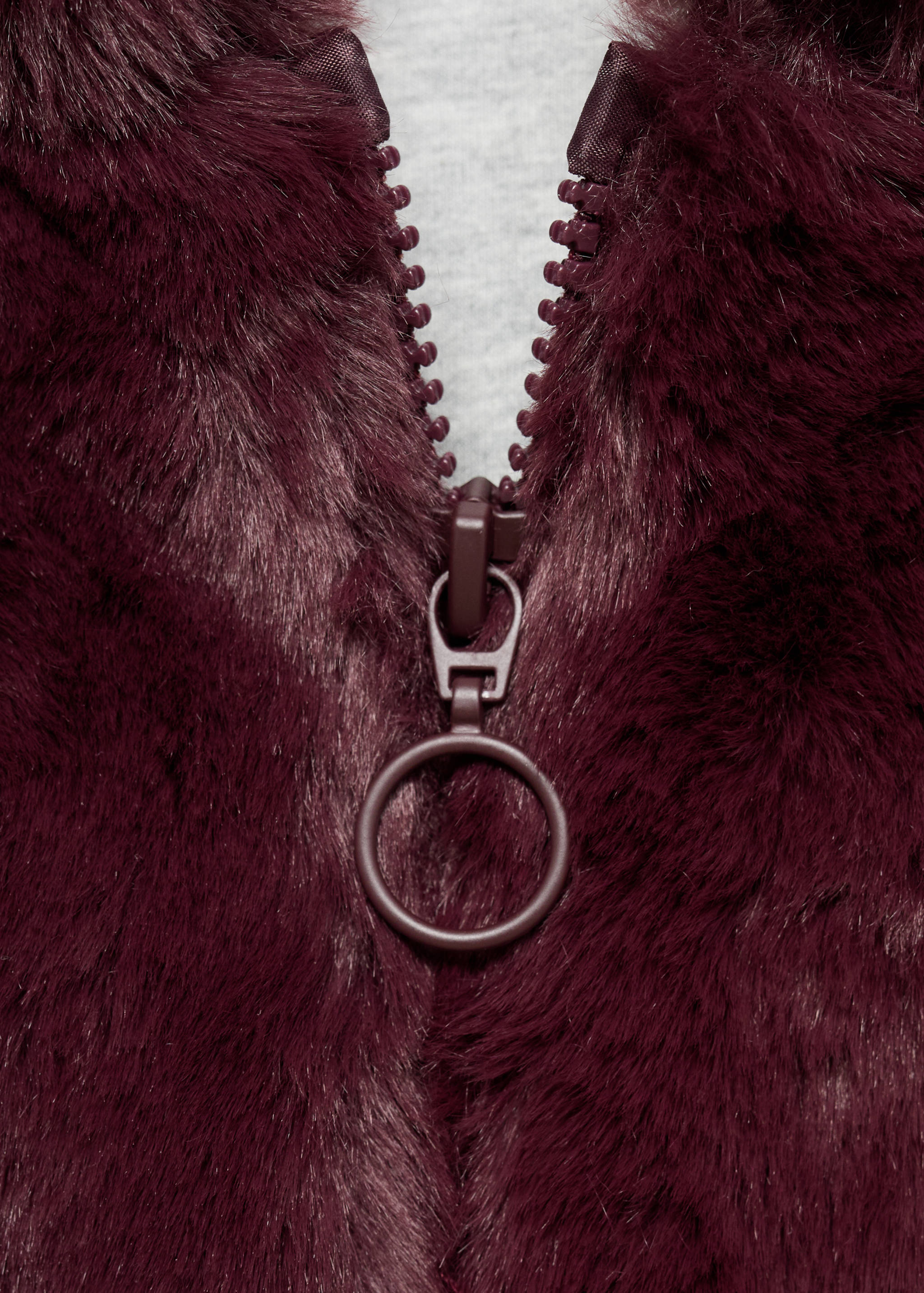 Hooded fur-effect coat - Details of the article 8