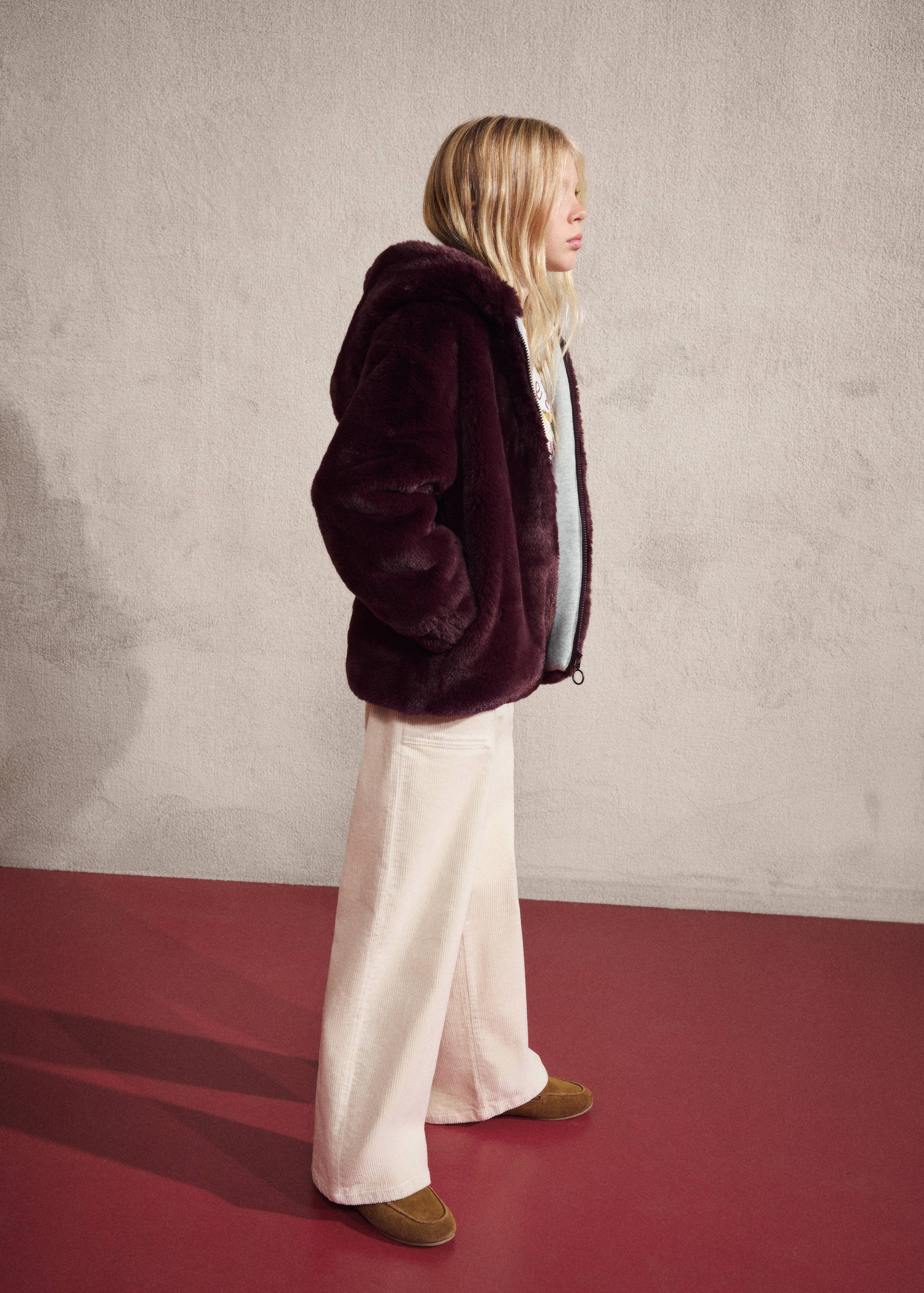 Hooded fur-effect coat - Details of the article 5