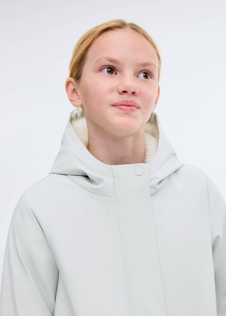 Hooded water-repellent coat — Sky Blue