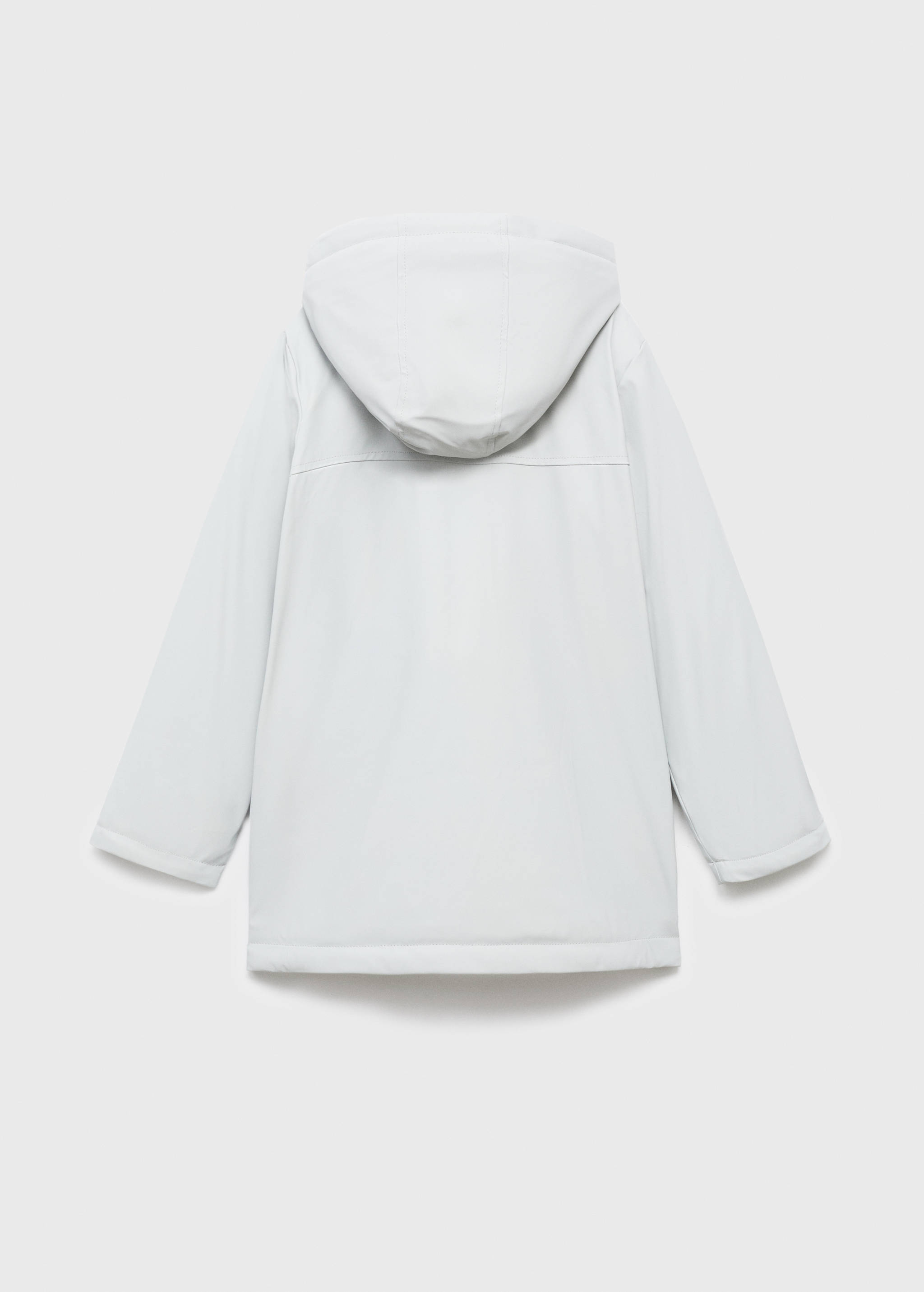 Hooded water-repellent coat - Reverse of the article