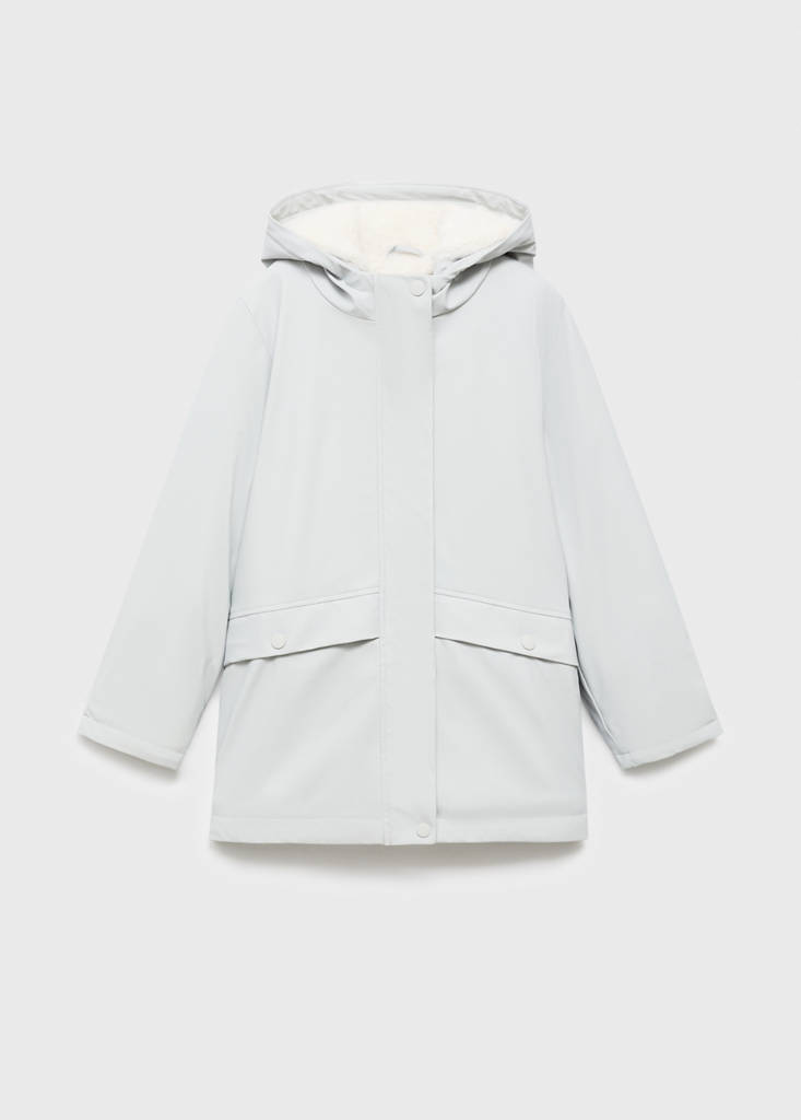 Hooded water-repellent coat — Sky Blue