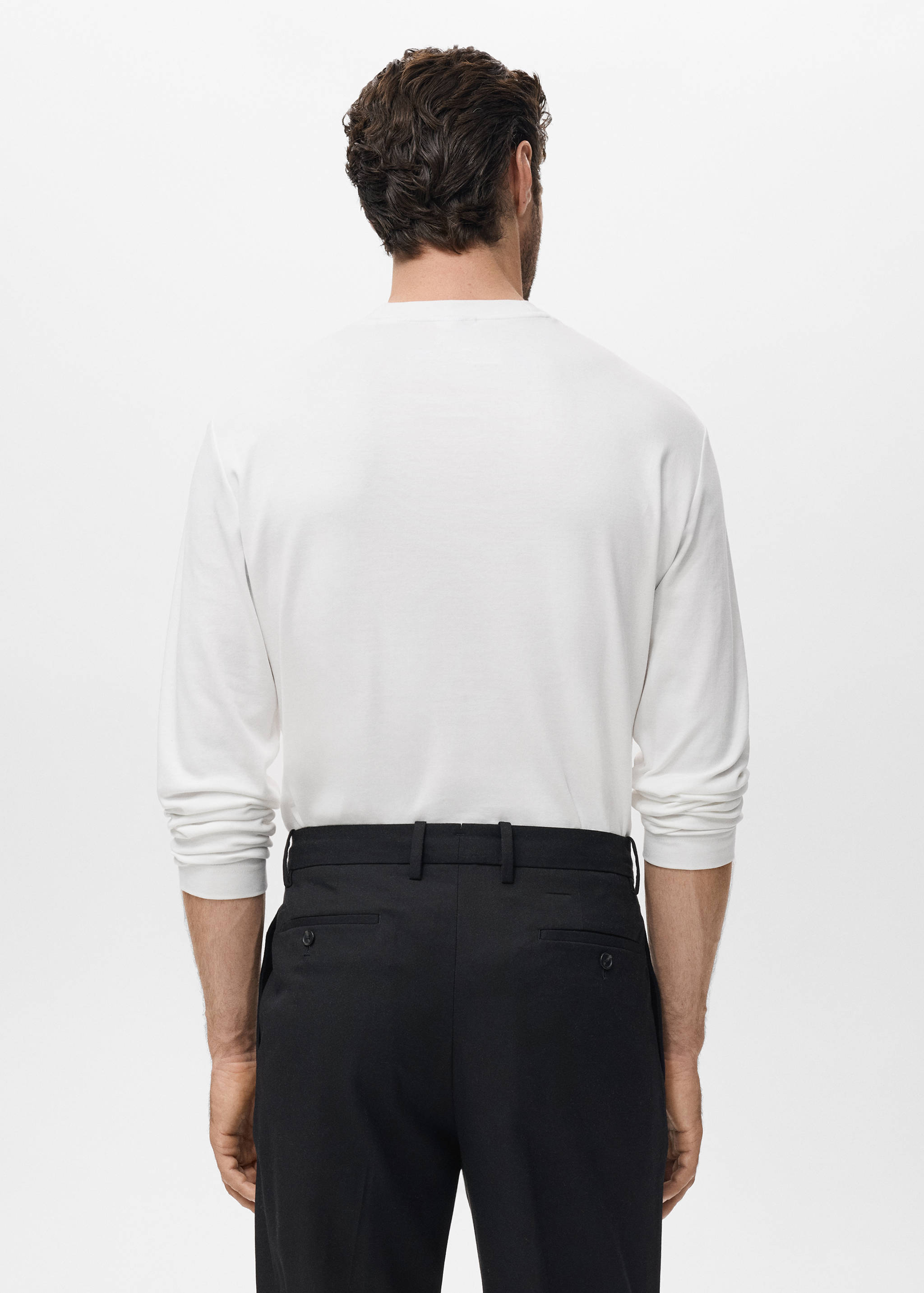 Long sleeve regular fit T-shirt - Reverse of the article