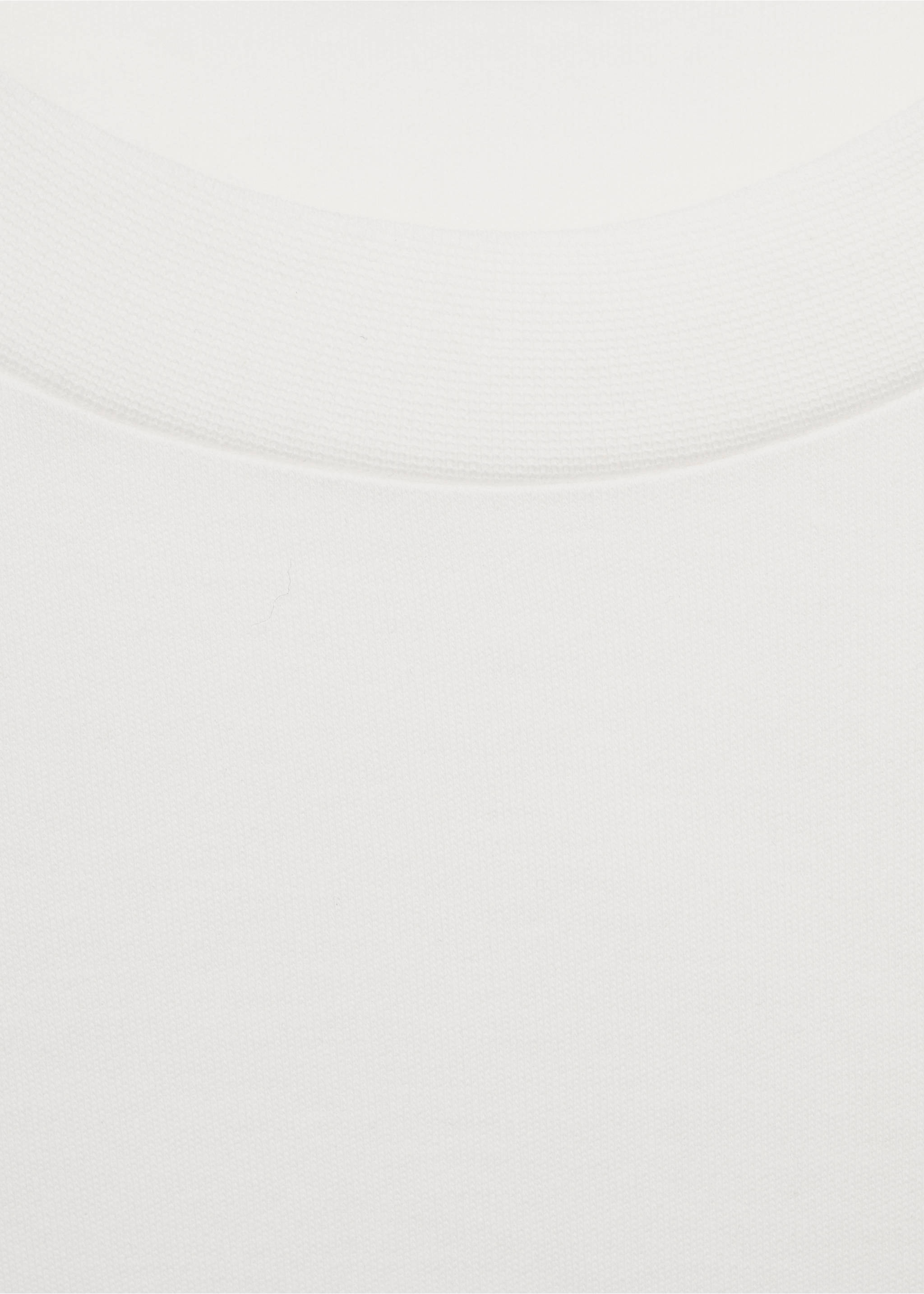 Long sleeve regular fit T-shirt - Details of the article 8, White. Ref: 17025979-00.
