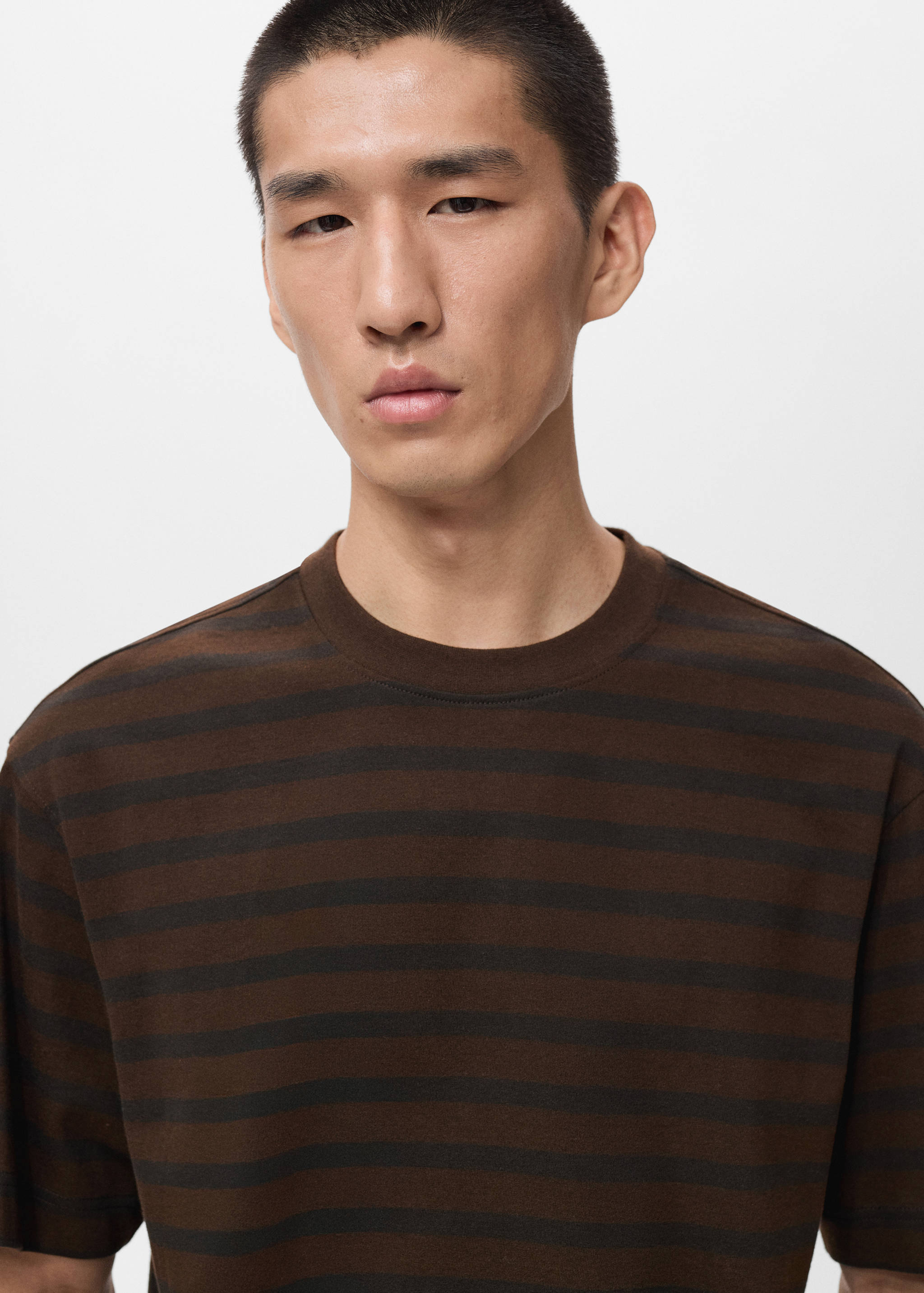 100% cotton relaxed-fit striped t-shirt - Details of the article 1