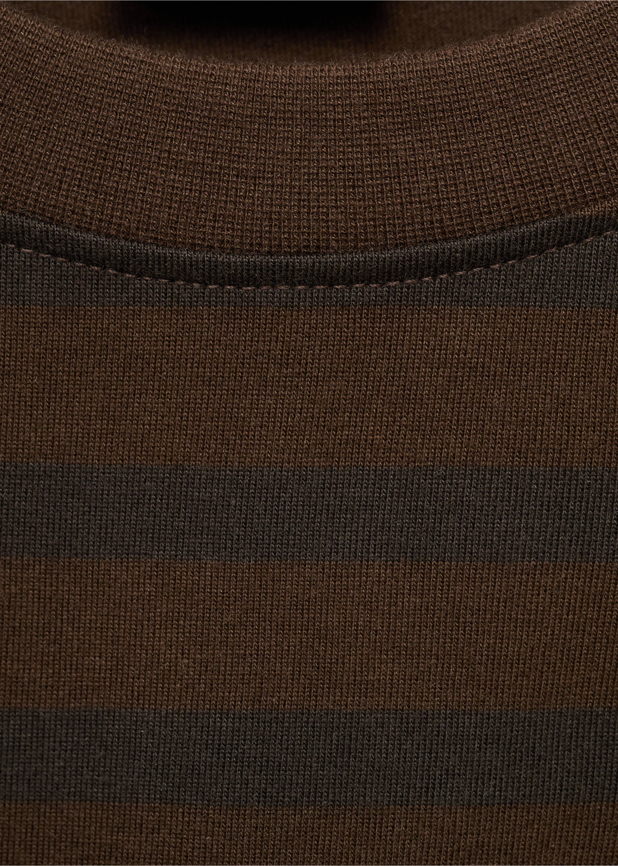 Camiseta rayas 100% algodón relaxed fit - Detalle del artículo 8, Marrón medio. Ref: 17025980-00.