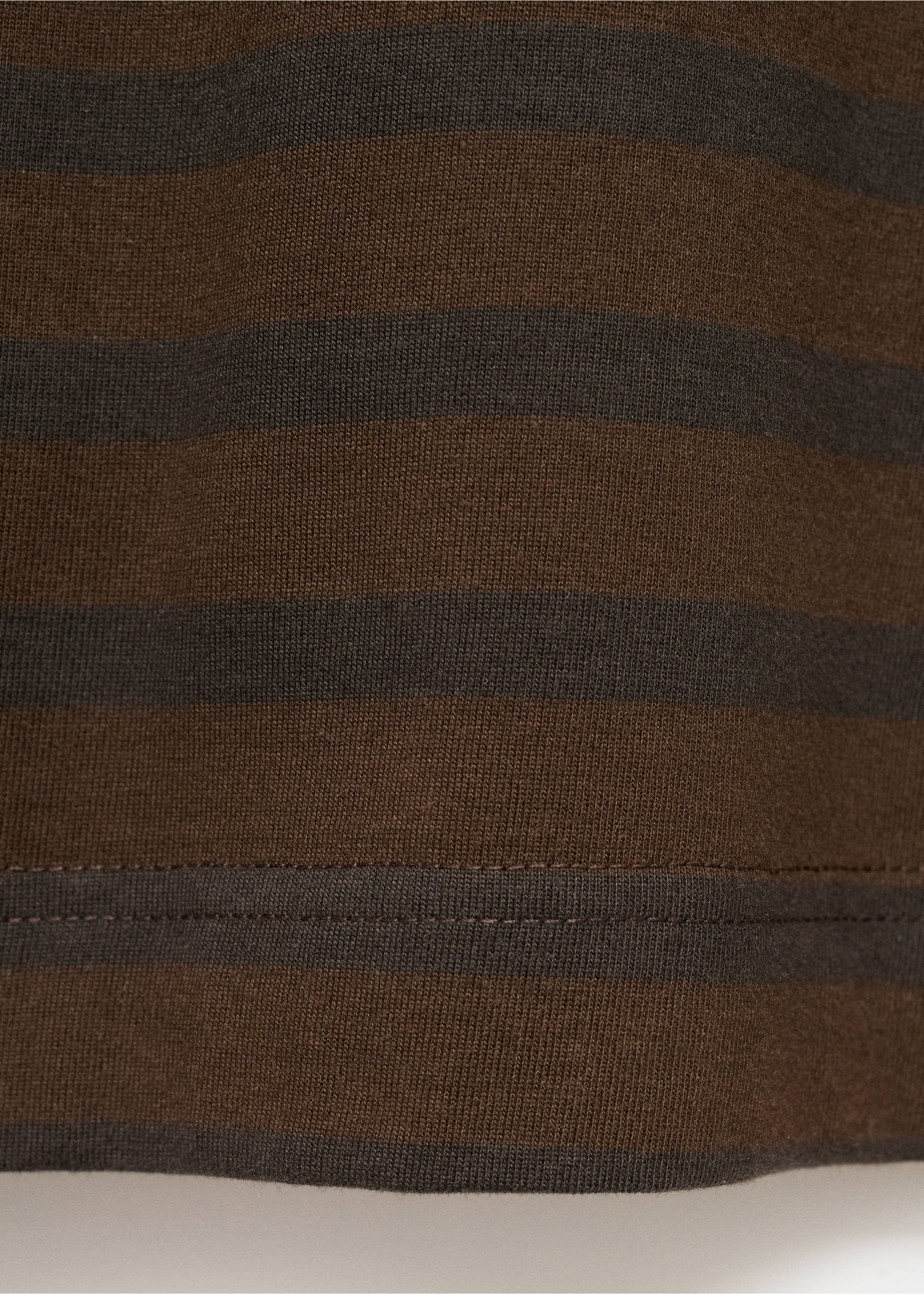 Camiseta rayas 100% algodón relaxed fit - Detalle del artículo 0, Marrón medio. Ref: 17025980-00.