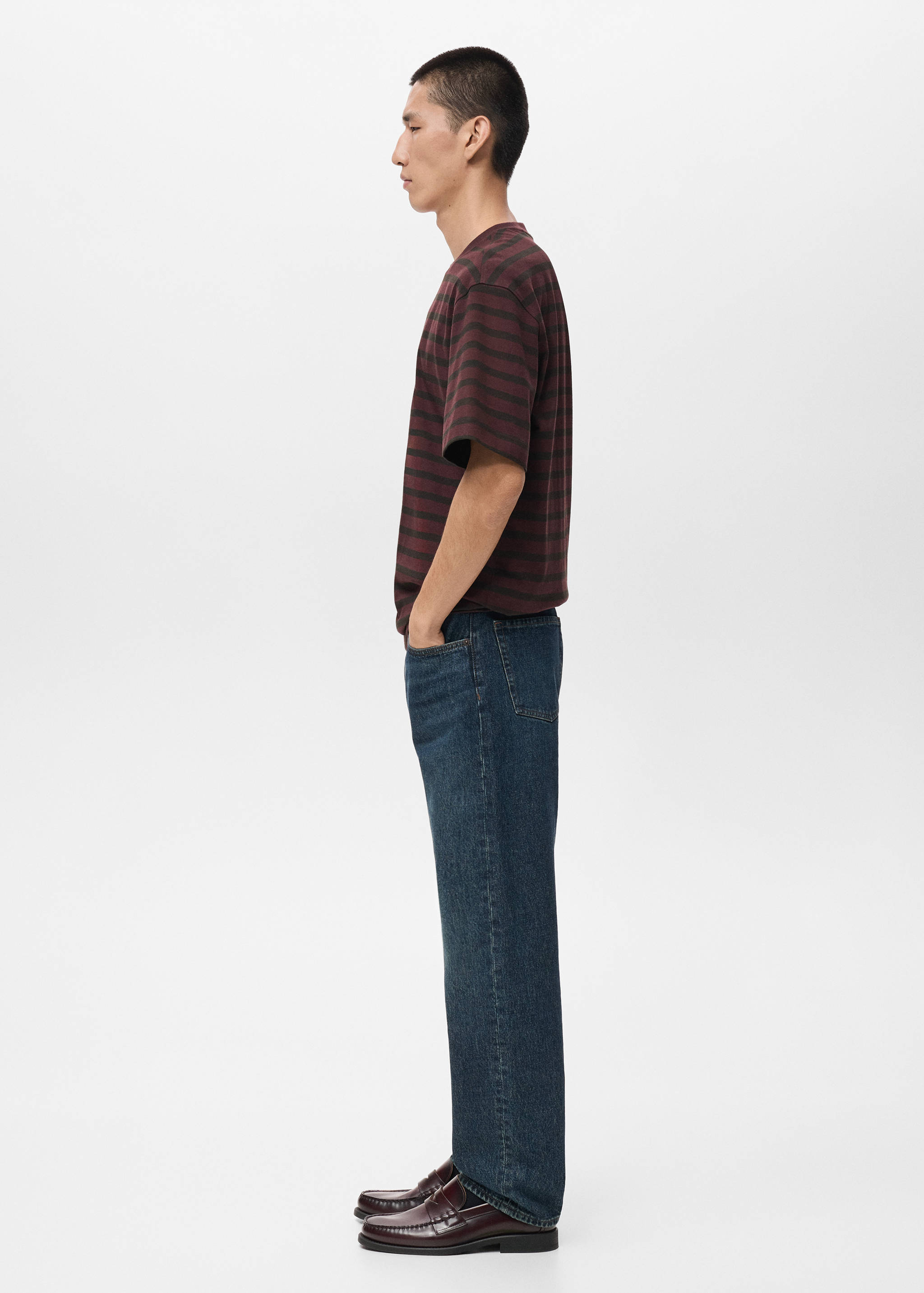 100% cotton relaxed-fit striped t-shirt - Details of the article 2