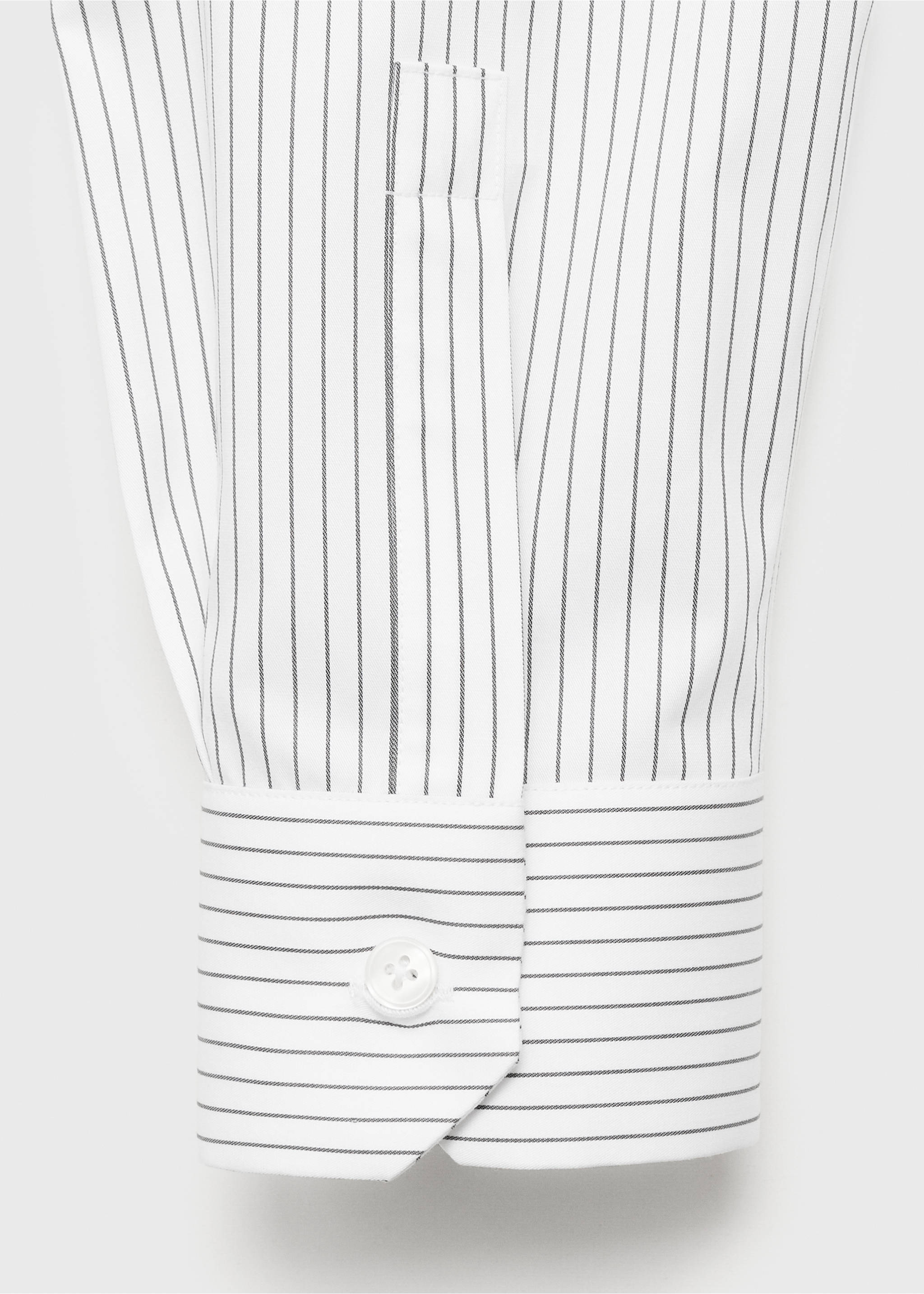 Chemise regular-fit coton rayures non iron - Détail de l'article 0, Kaki. Ref: 17025982-00.