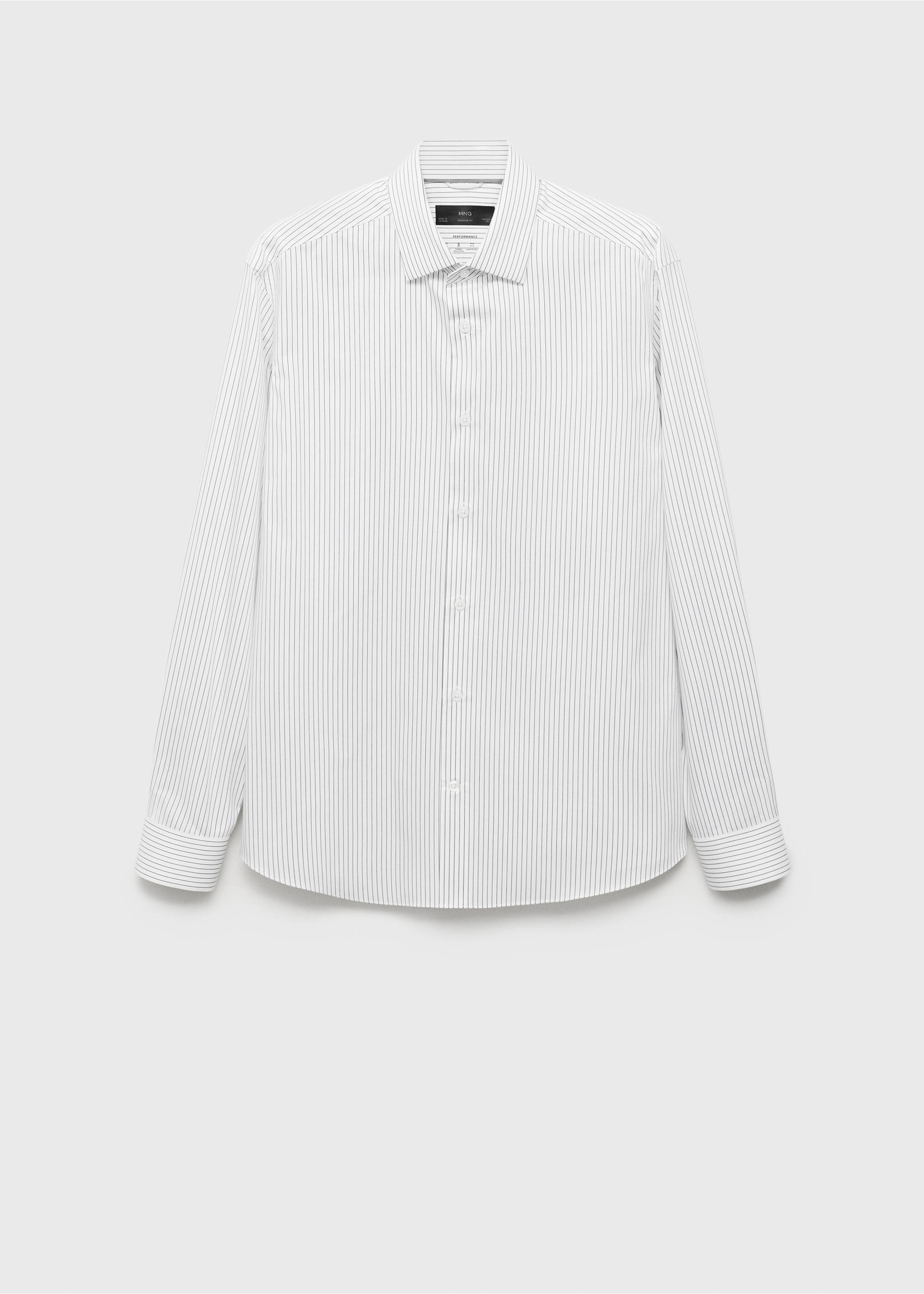 Chemise regular-fit coton rayures non iron - Article sans modèle, Kaki. Ref: 17025982-00.