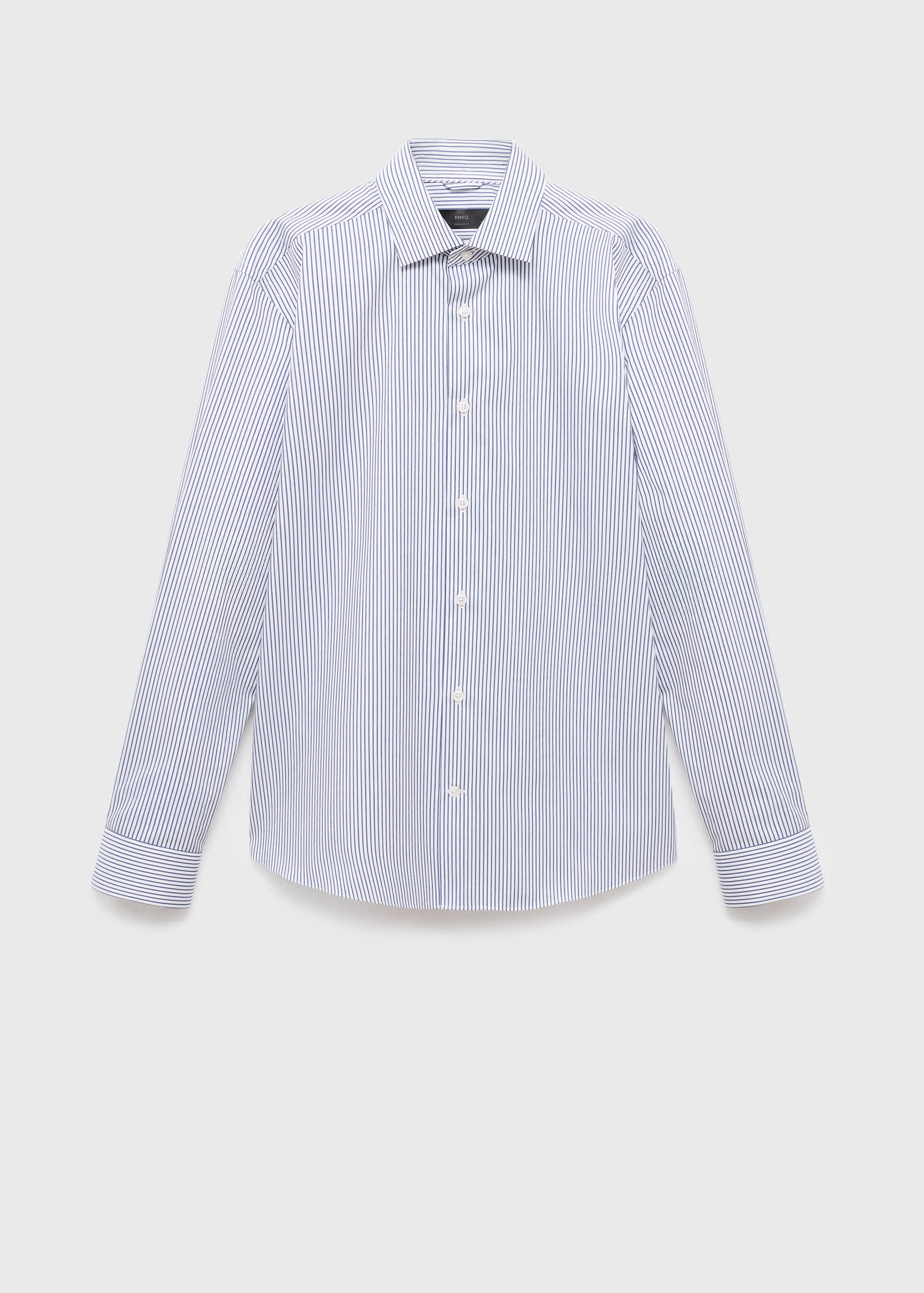 Gestreept regular-fit overhemd van strijkvrij katoen - Artikel zonder model