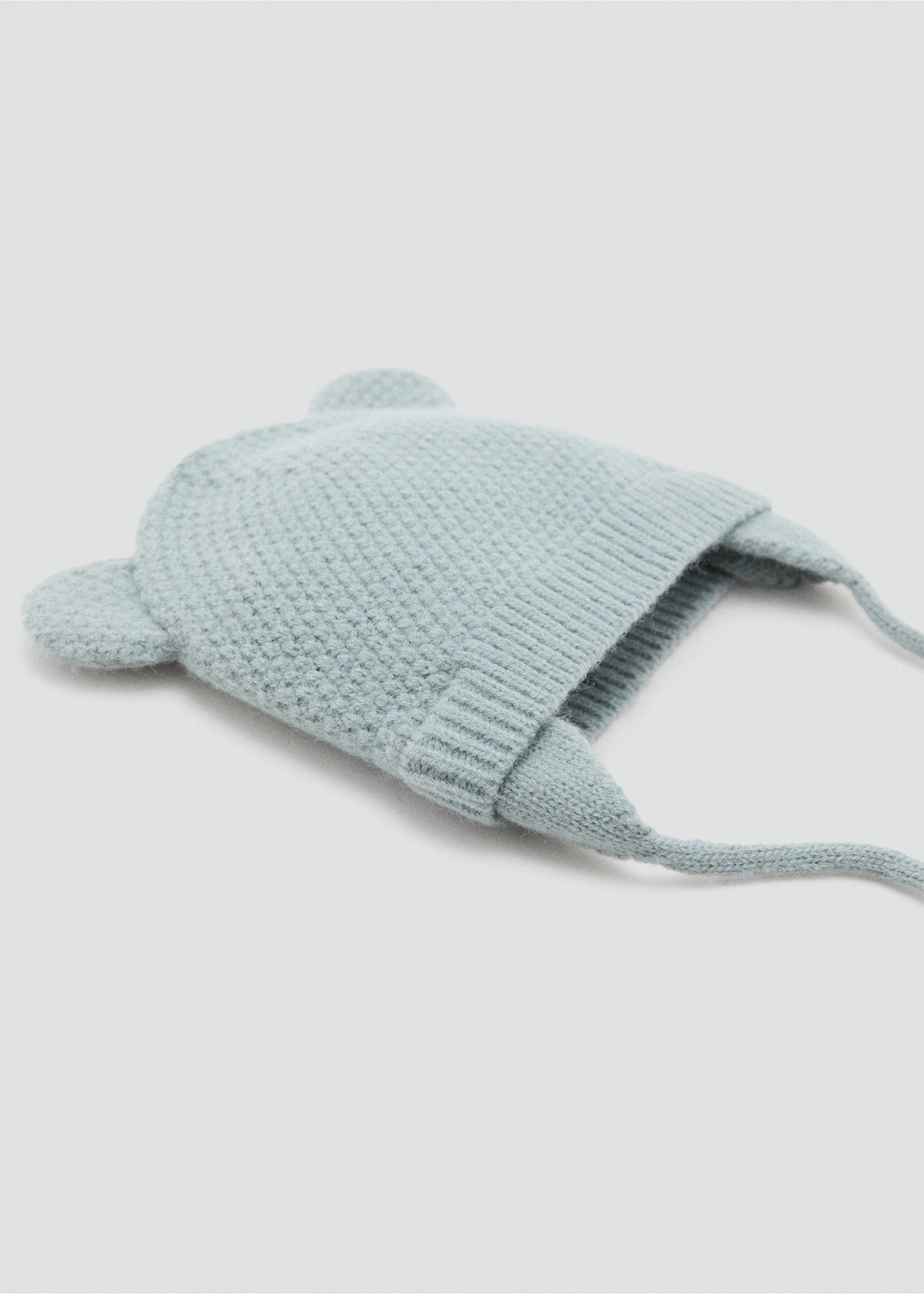 Gorro punto orejitas - Plano medio, Verde agua. Ref: 17025987-00.