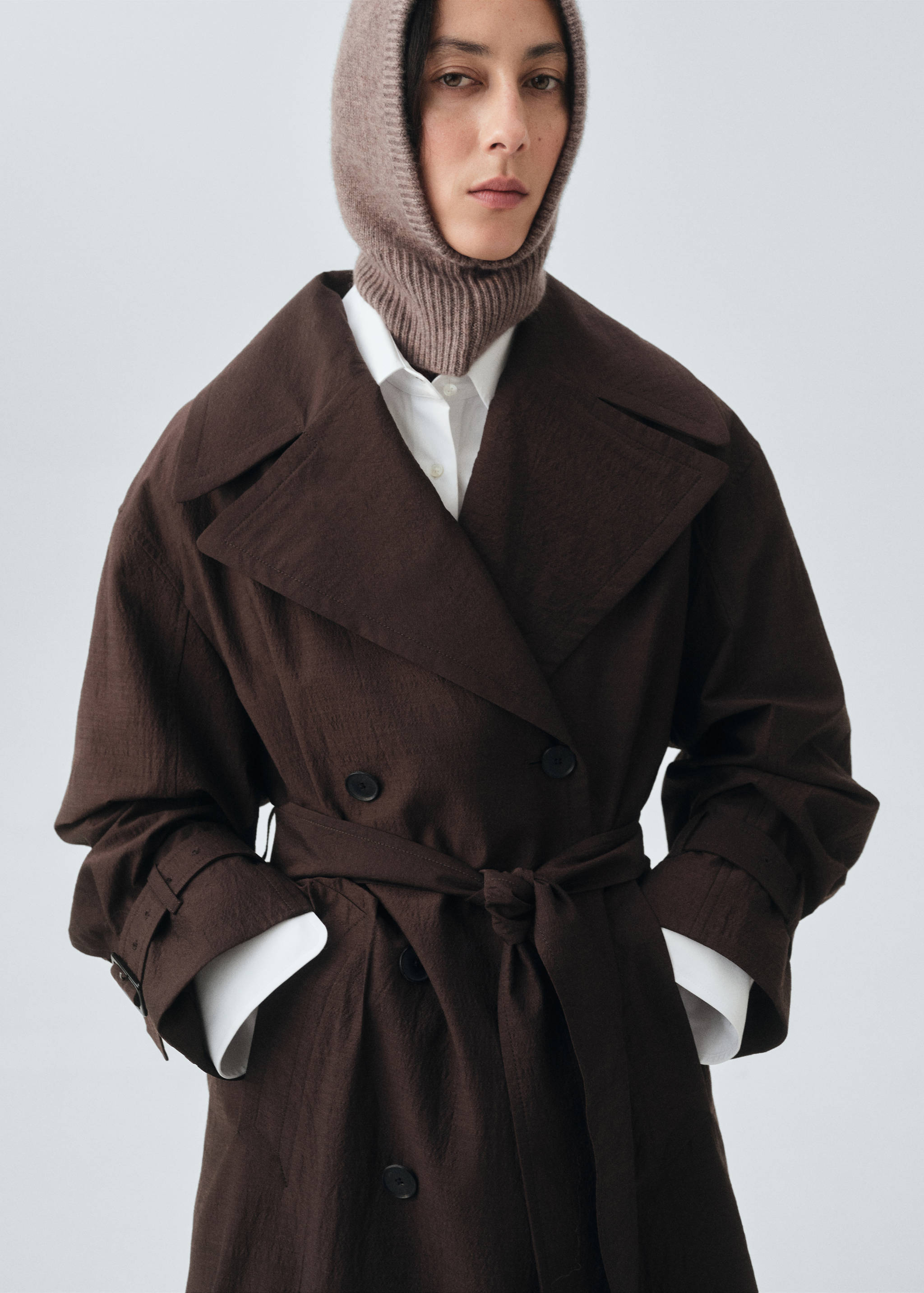 Cagoule mélange laine cachemire - Plan général