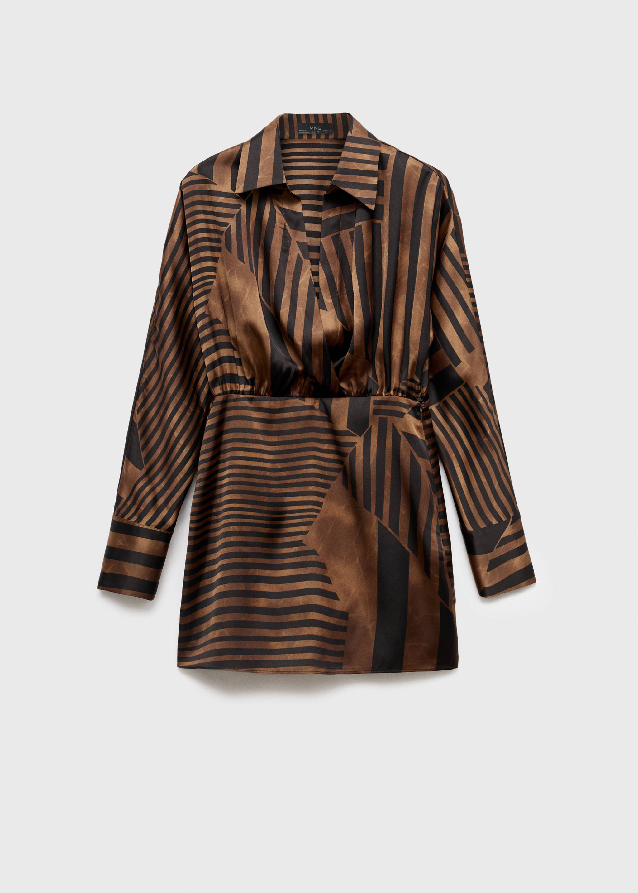 Vestido riscas acetinado - Artigo sem modelo