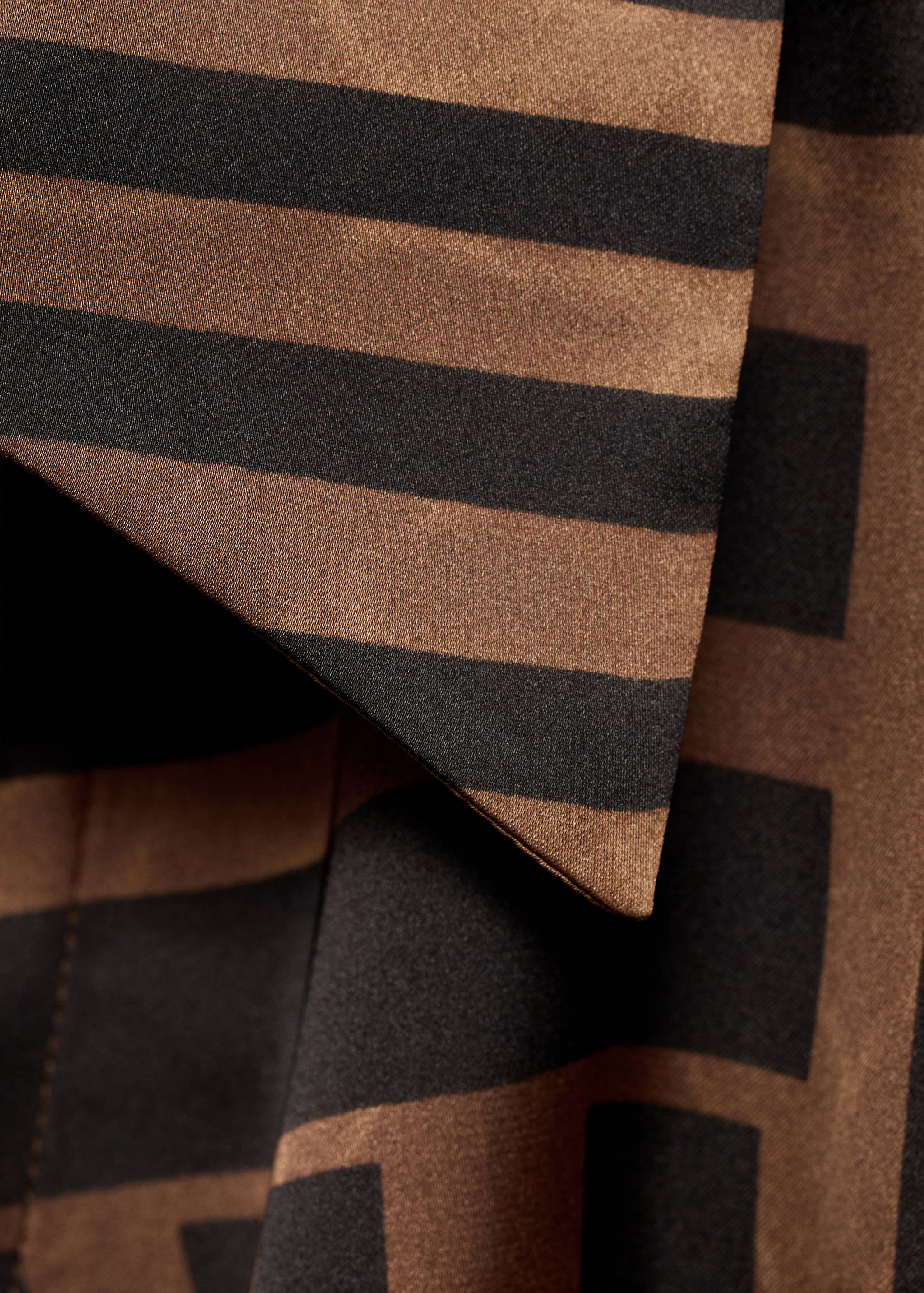 Vestido riscas acetinado - Pormenor do artigo 0